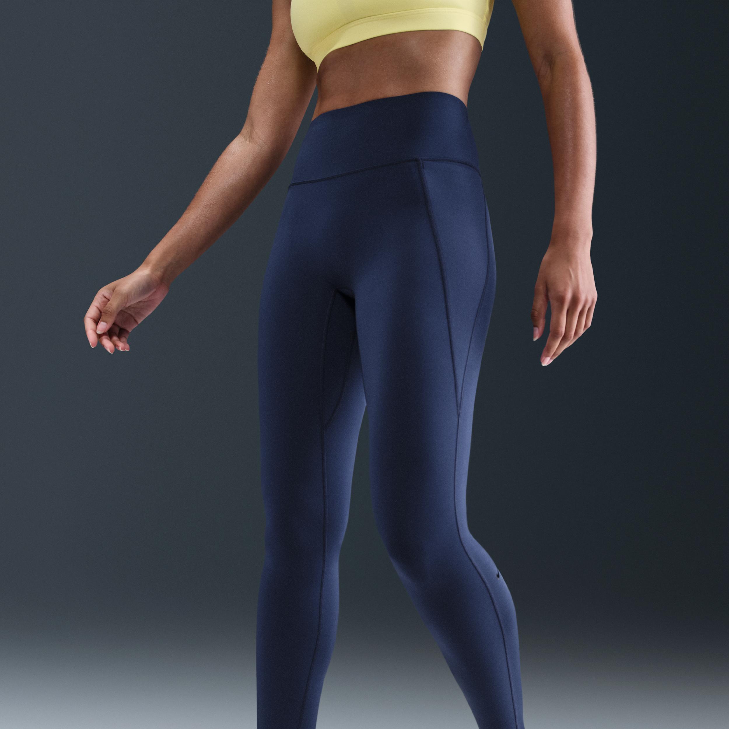 Nike Womens Universa High-Waisted Full-Length Leggings with No Front Seam | HQ6810-410 Product Image