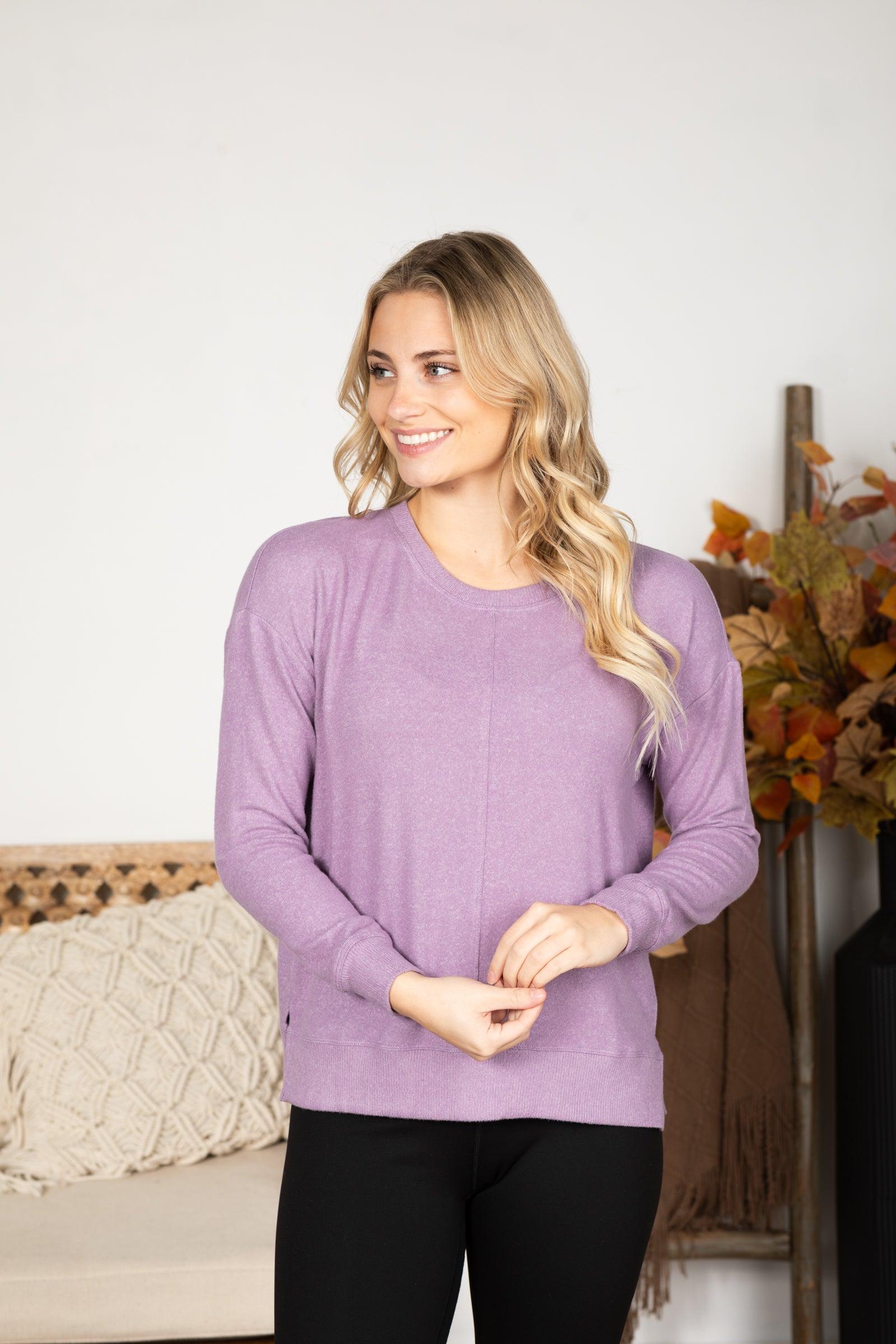 Hacci Brushed Pullover Knit Top Product Image