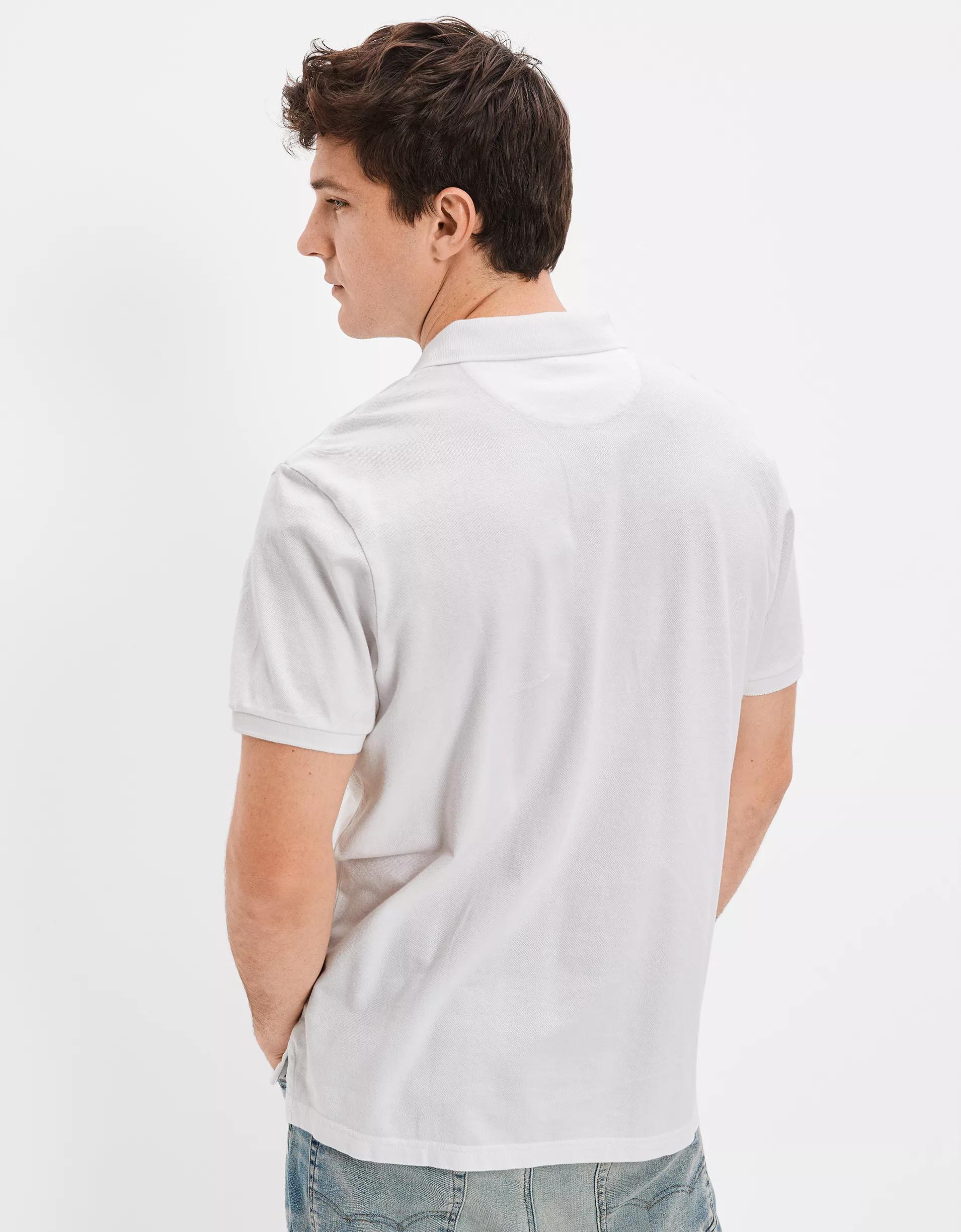 AE Lived-In Pique Polo Shirt Product Image