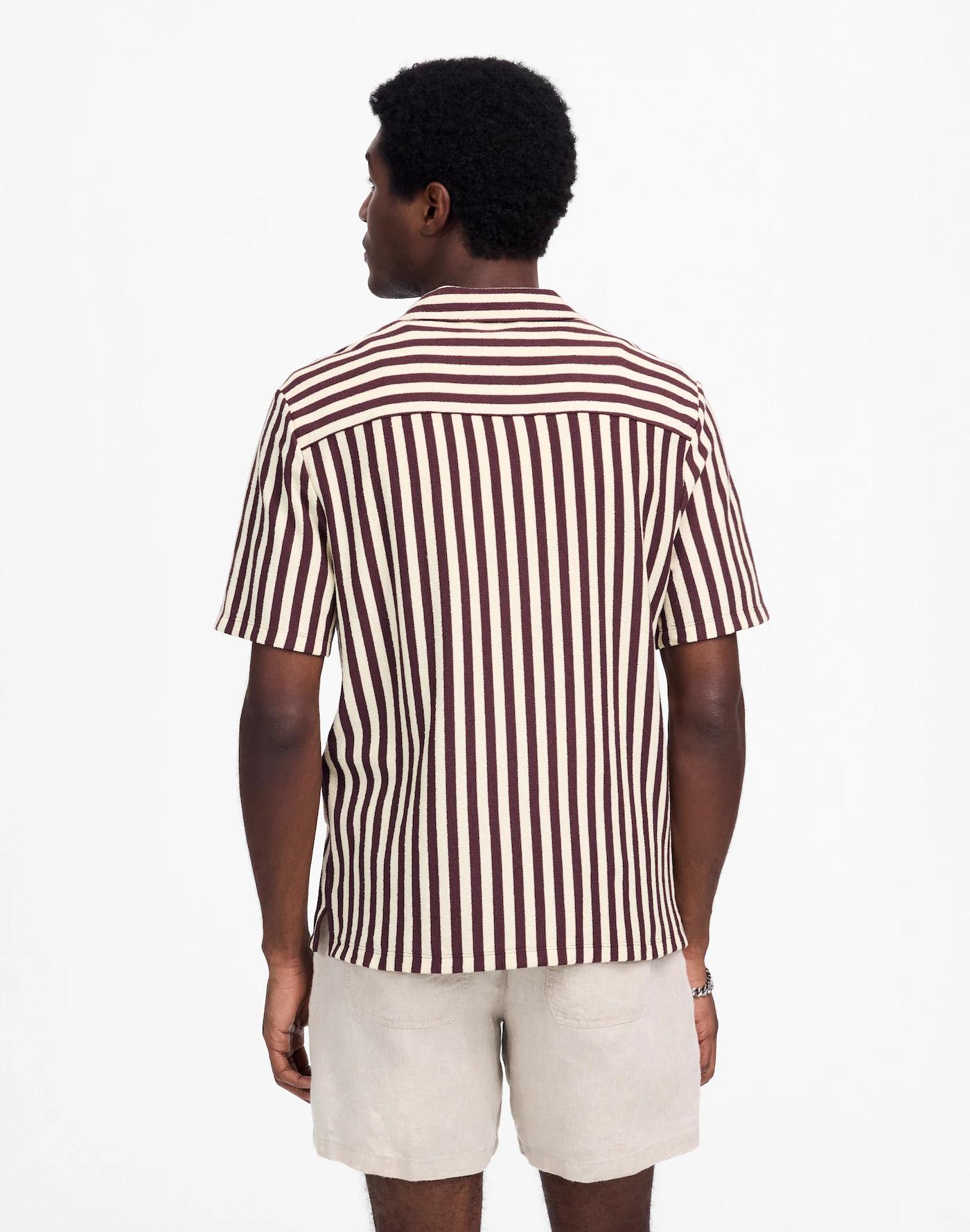 The Textured Knit Camp-Collar Shirt Product Image