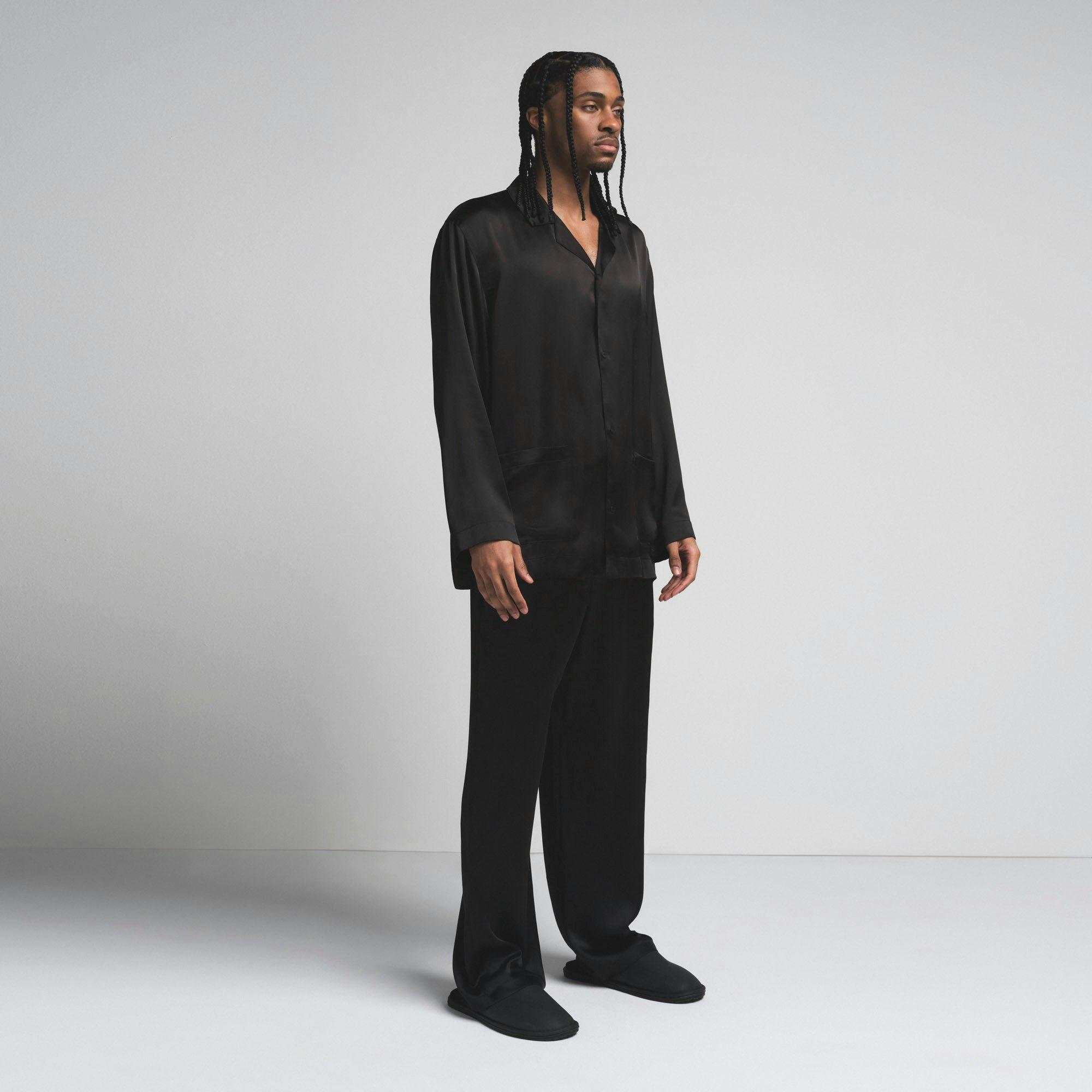 SATEEN SLEEP MENS LONG SLEEP SET | ONYX Product Image