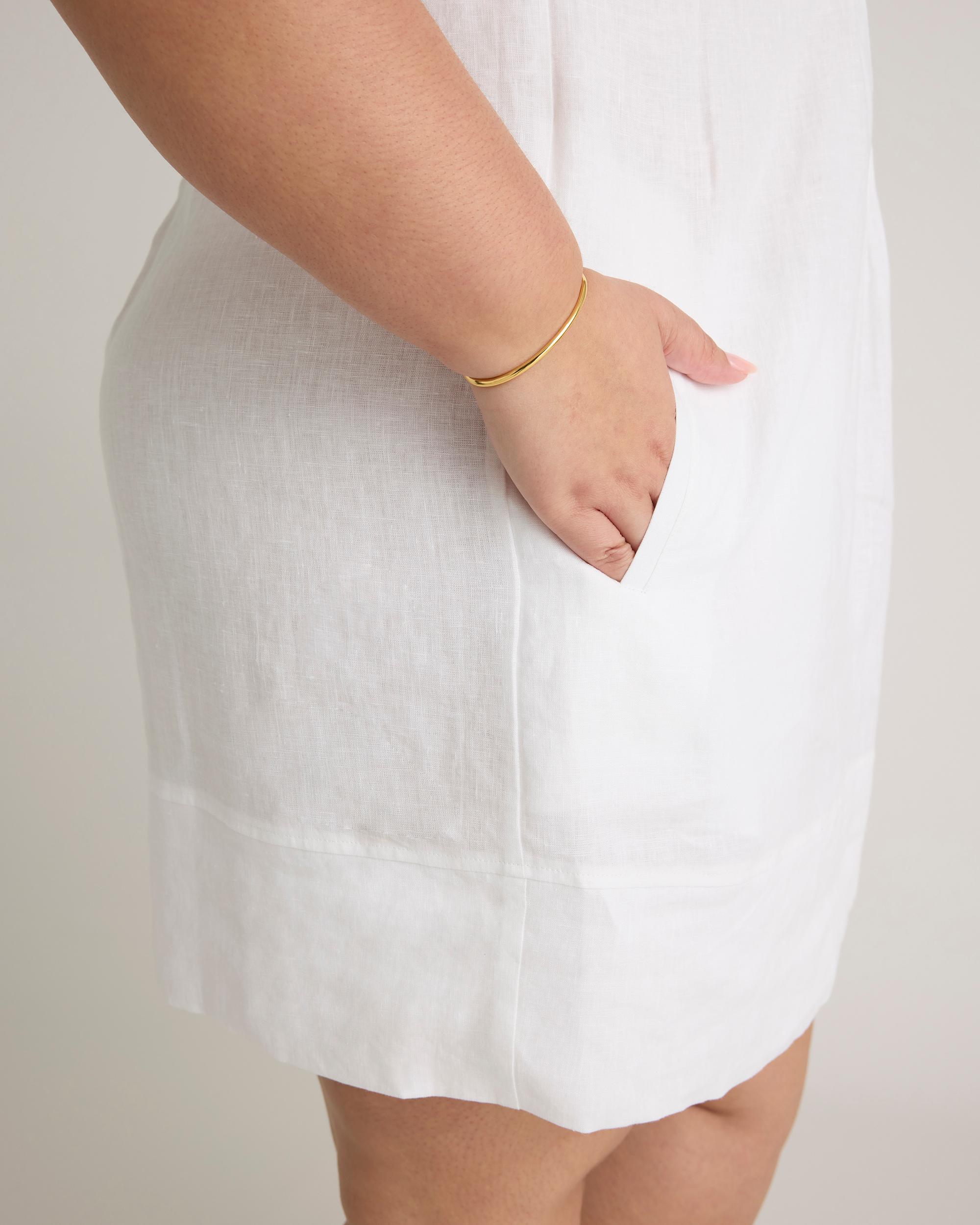 Quince | Women's 100% European Linen Sleeveless Swing Dress Product Image