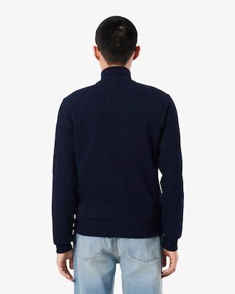 Men's Zip-Up High-Neck Fleece Sweatshirt Product Image