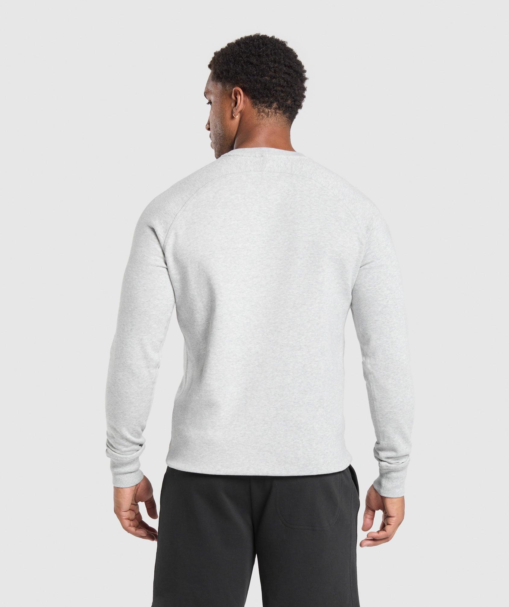 Gymshark Crest Sweatshirt - Light Grey Marl Male Product Image
