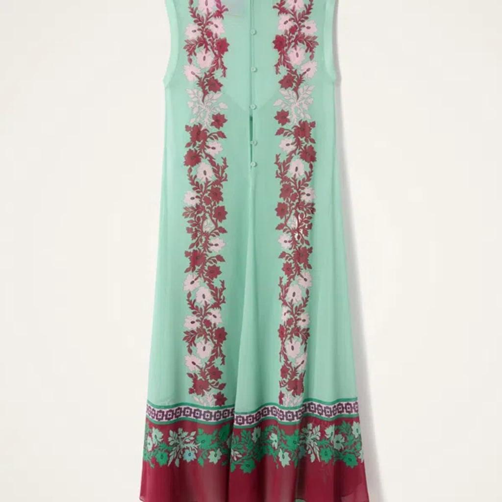 LA DOUBLEJ Silk Chiffon Printed Maxi Dress In Multi Product Image