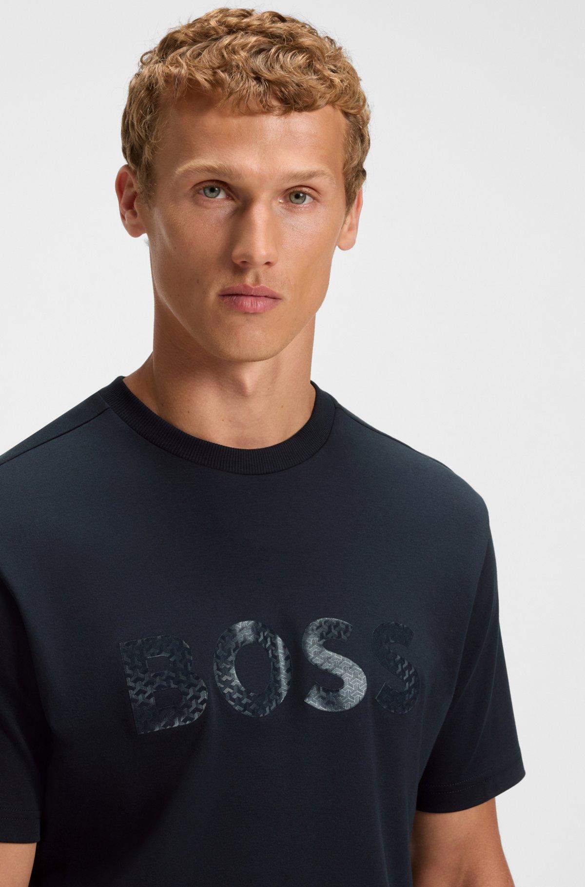 Structured-logo T-shirt in cotton jersey Product Image
