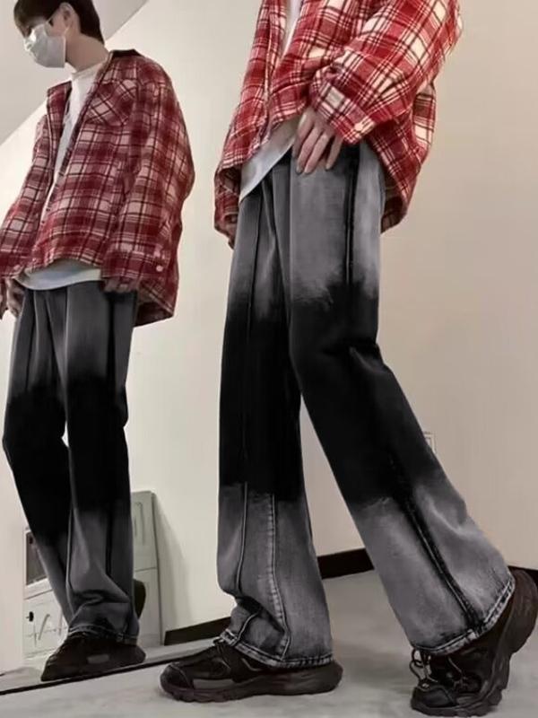 Men's Ombre Wash Loose Jeans Product Image