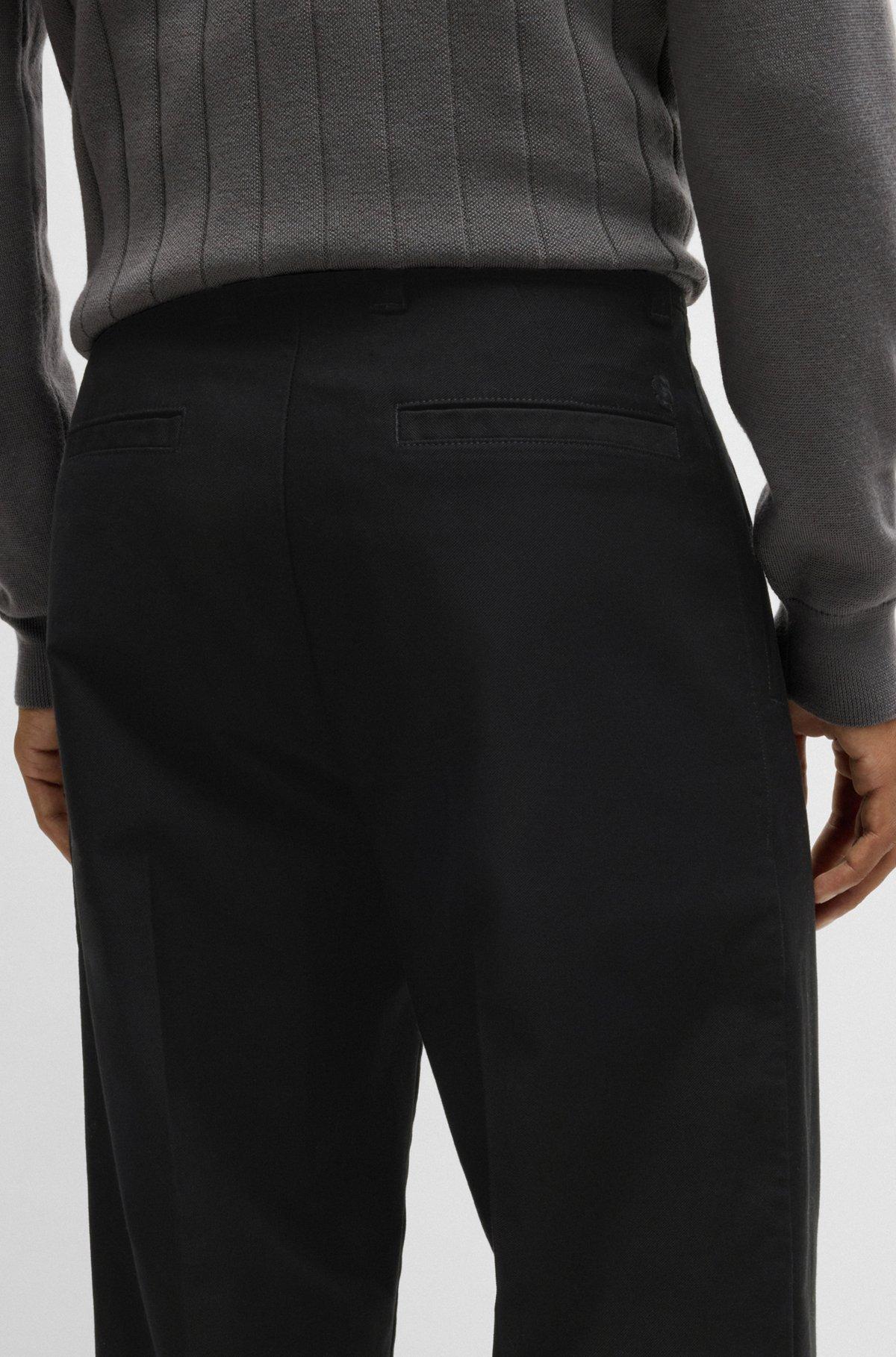 Straight-fit trousers in stretch-cotton dobby Product Image