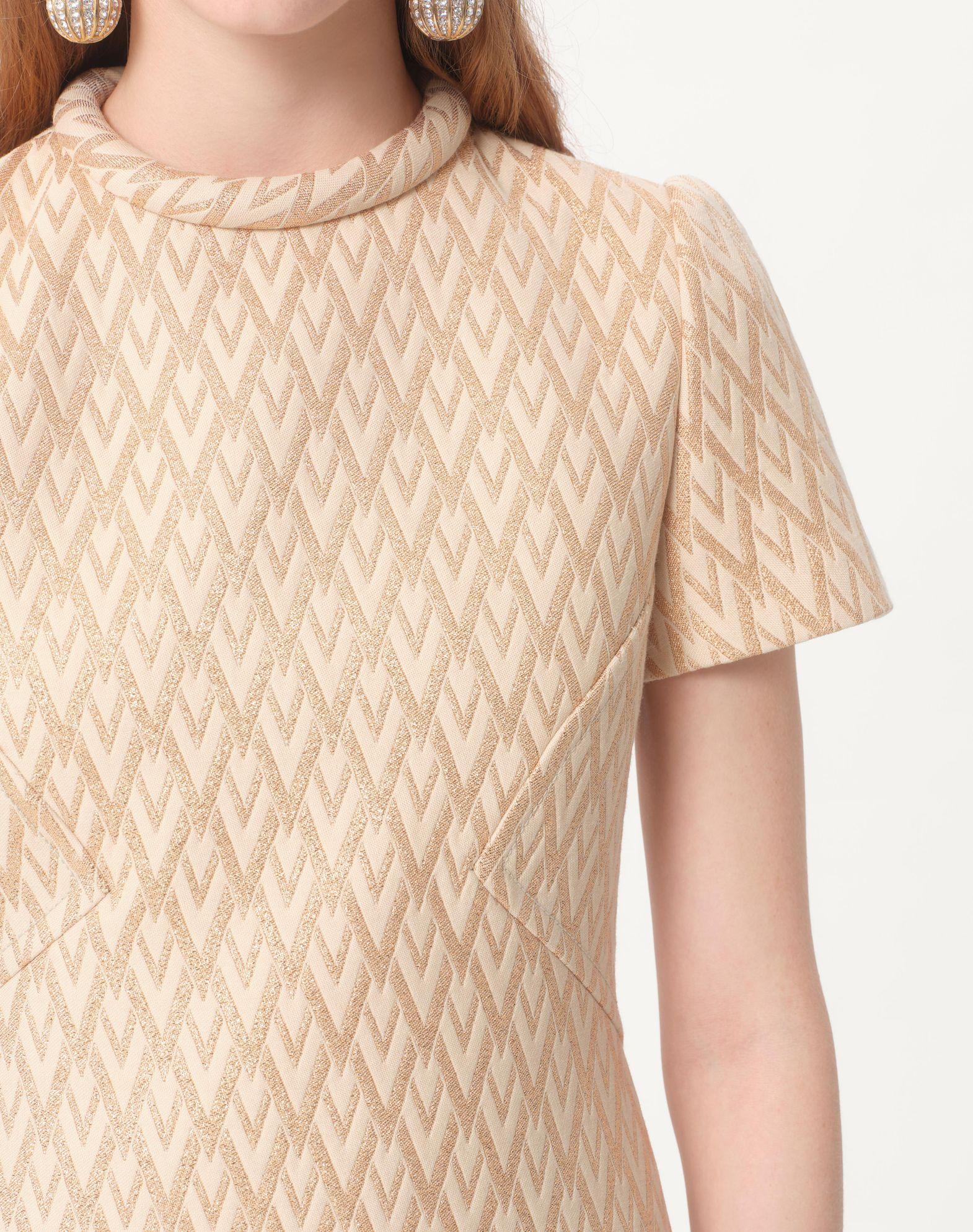 Short Dress In Lurex Jacquard Toute La V  Product Image