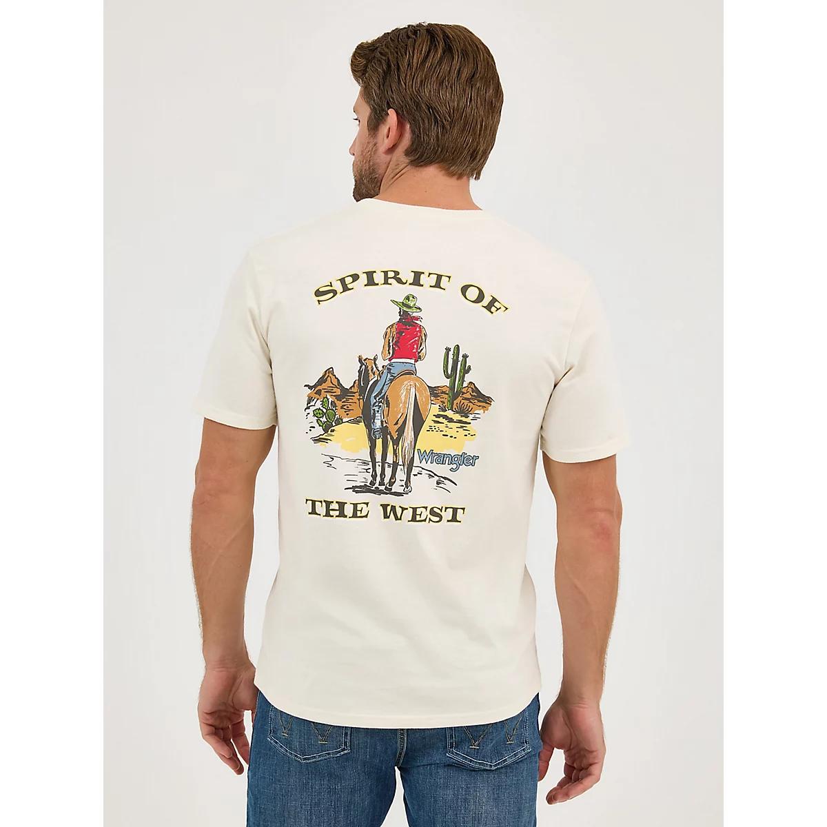 Men's Wrangler Back Graphic Pocket T-Shirt in Whisper White Product Image