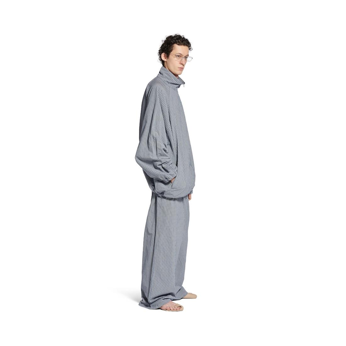 Men's Zip-up Jacket in Beige/blue Product Image