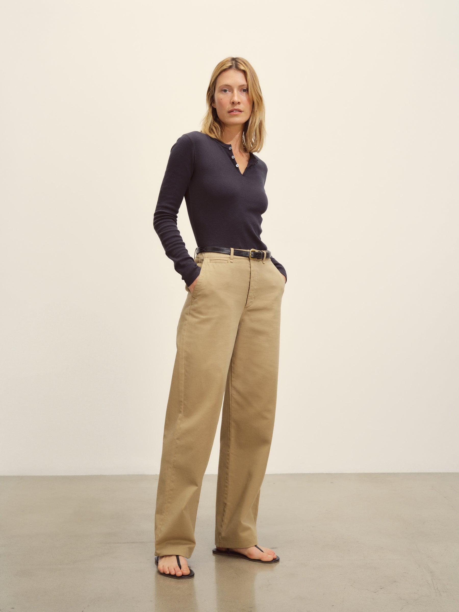 Soft Black Heirloom Rib L/S Henley Product Image