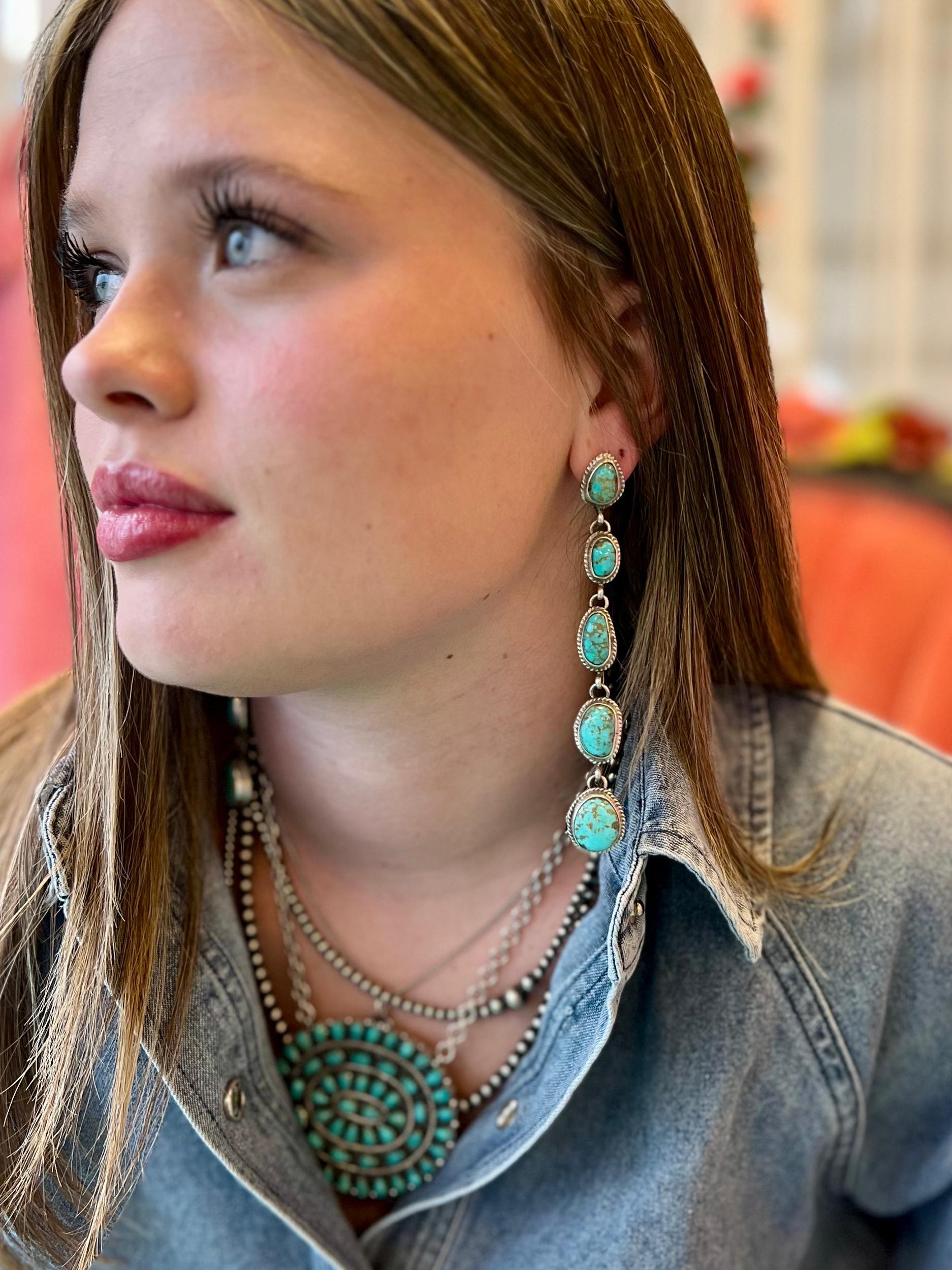 Cinco Turquoise Drop Earrings Product Image
