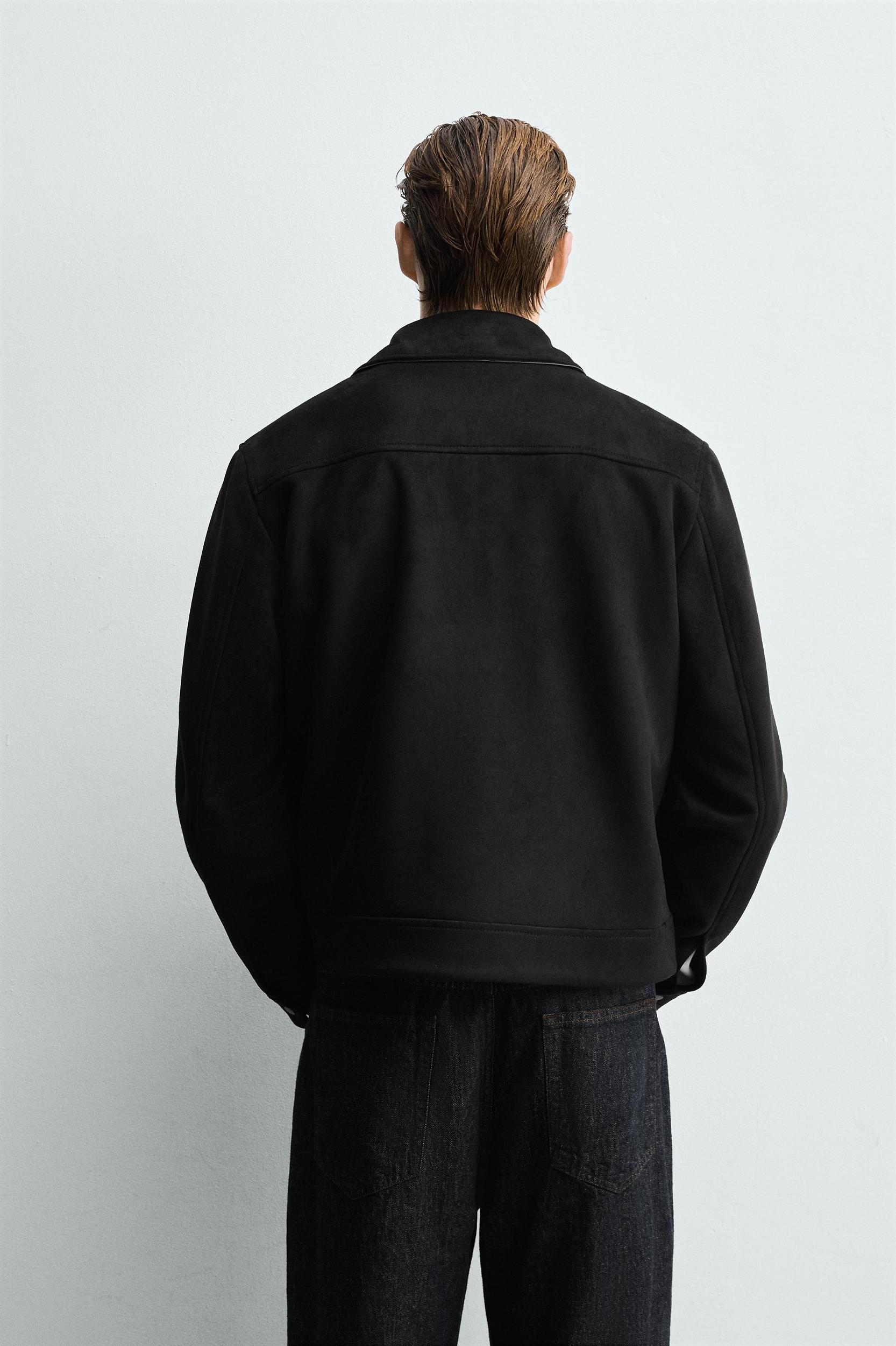 FAUX SUEDE REGULAR FIT JACKET Product Image