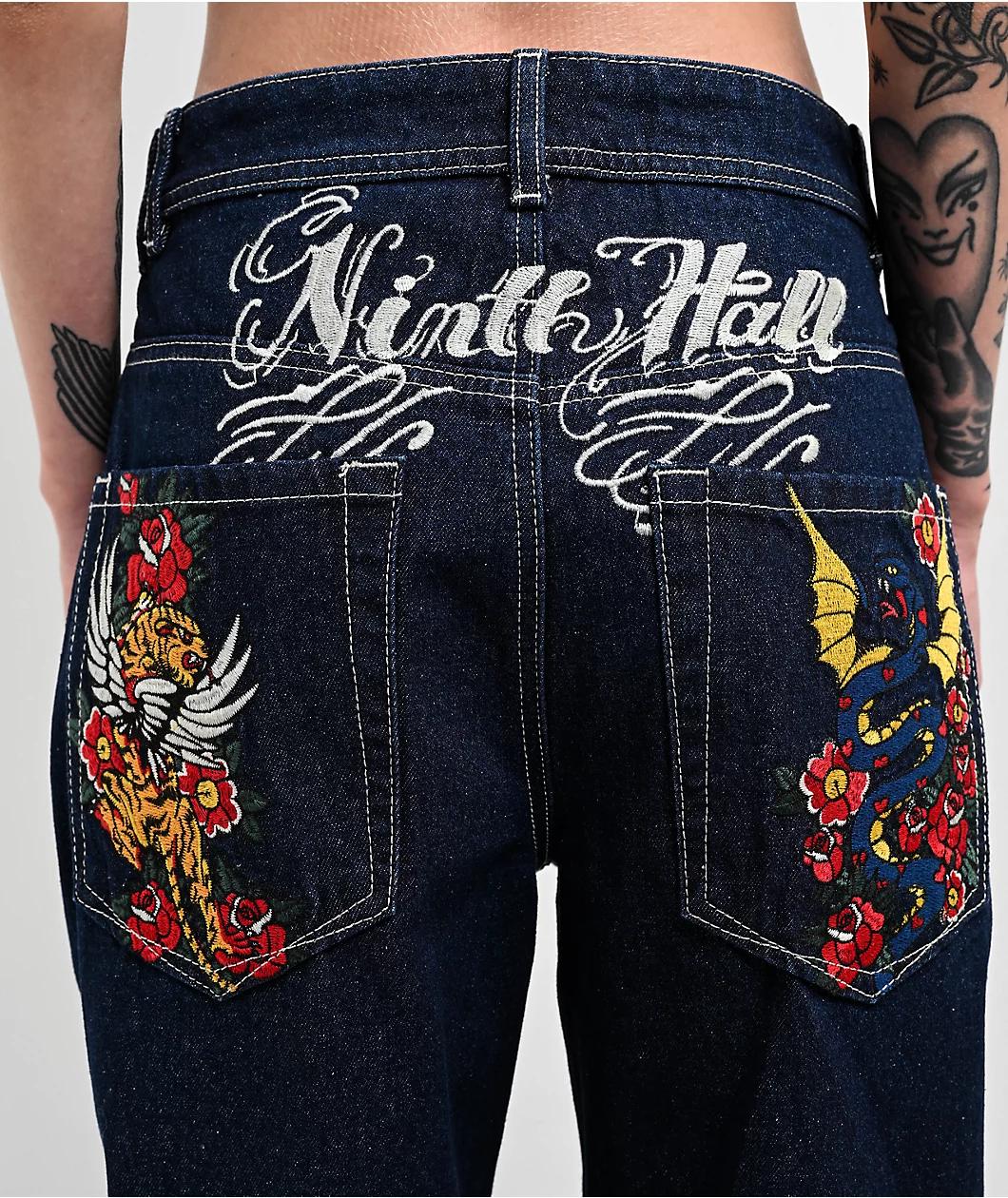 Ninth Hall Idle Rinse Blue Denim Jeans Product Image