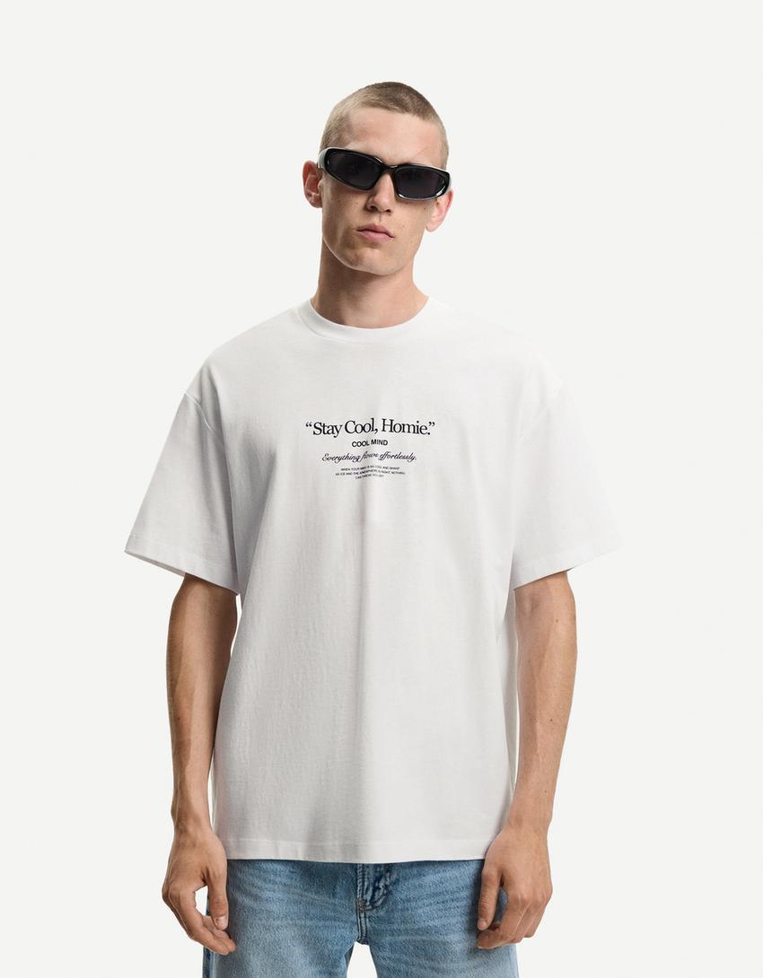 Printed short sleeve oversize T-shirt Product Image