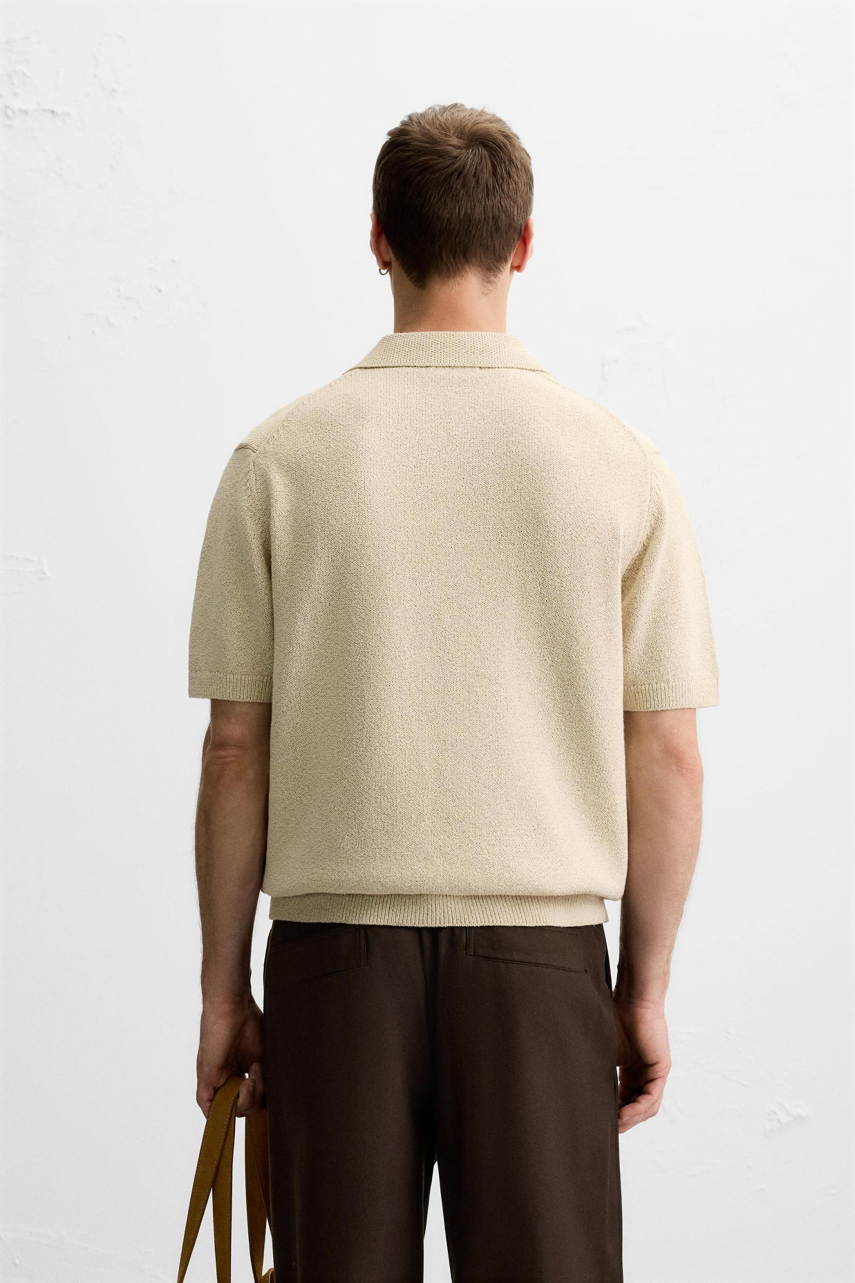 TEXTURED KNIT POLO SHIRT Product Image