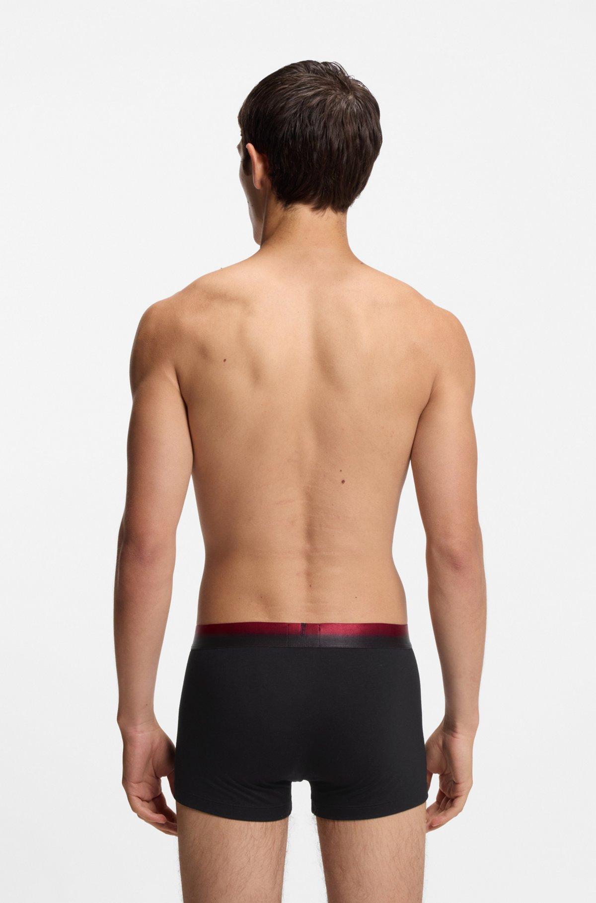 Three-pack of degradé-waistband trunks Product Image