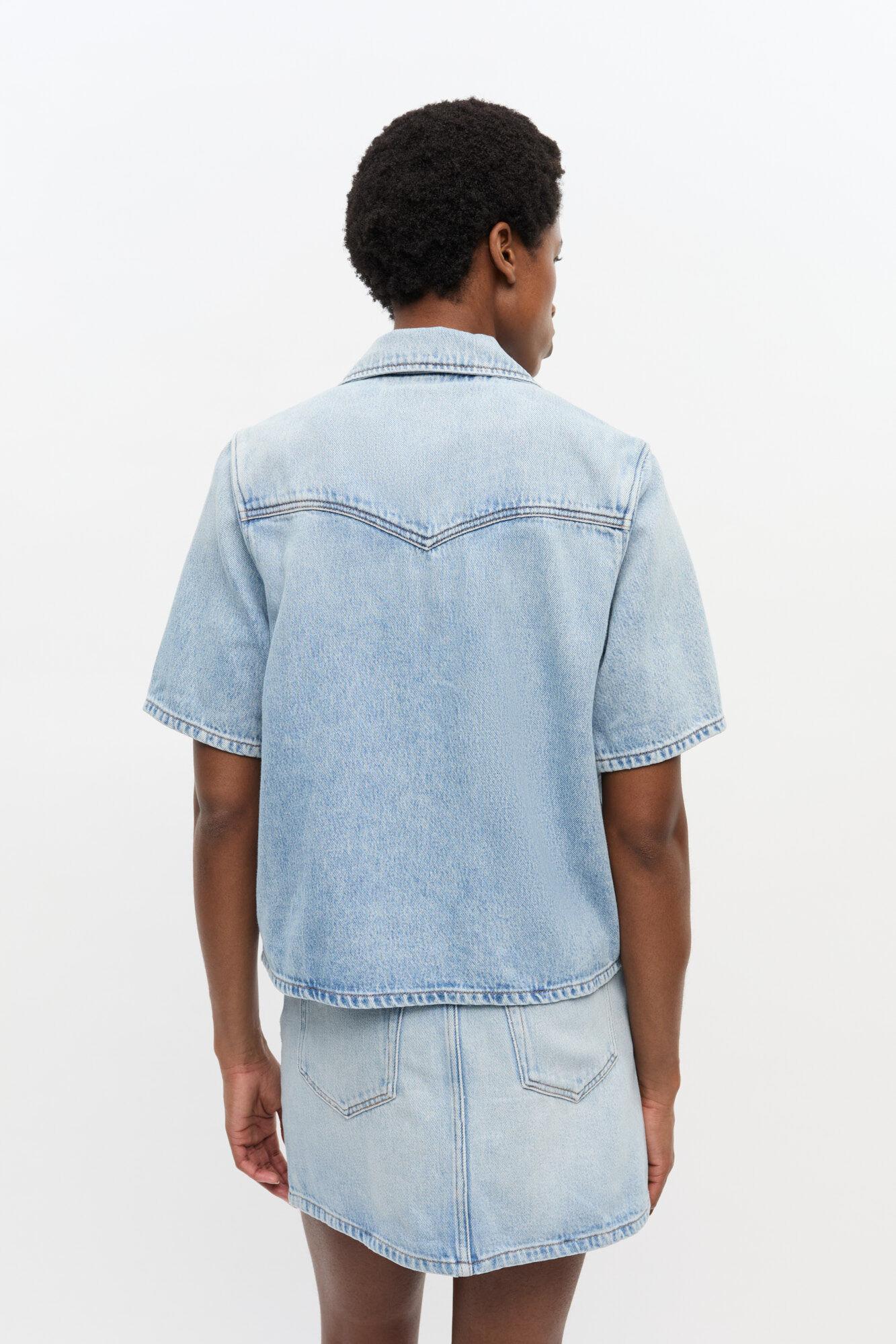 Light Blue Denim Shirt Product Image