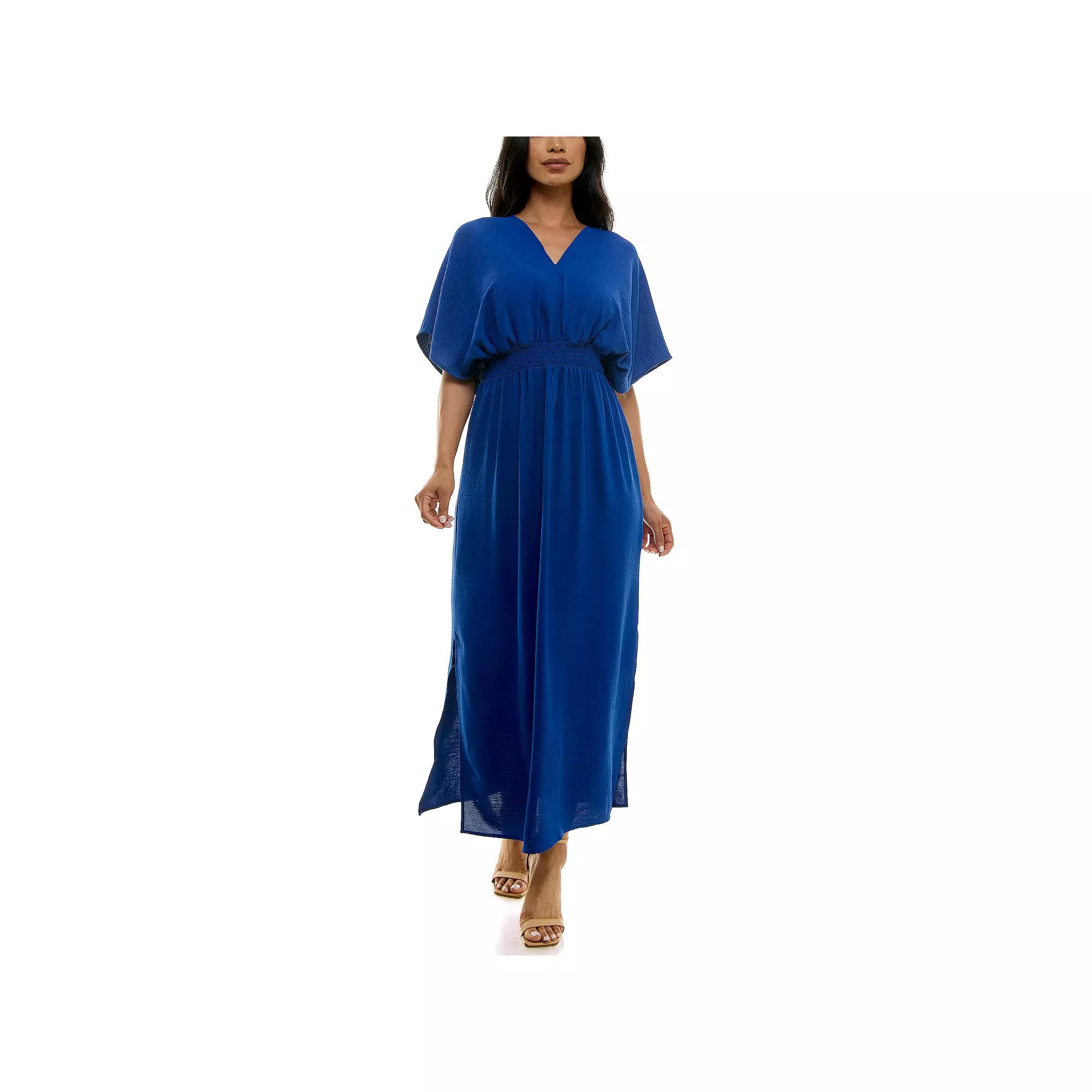 Women's Nina Leonard Goddesss Drape Maxi Dress,  Product Image