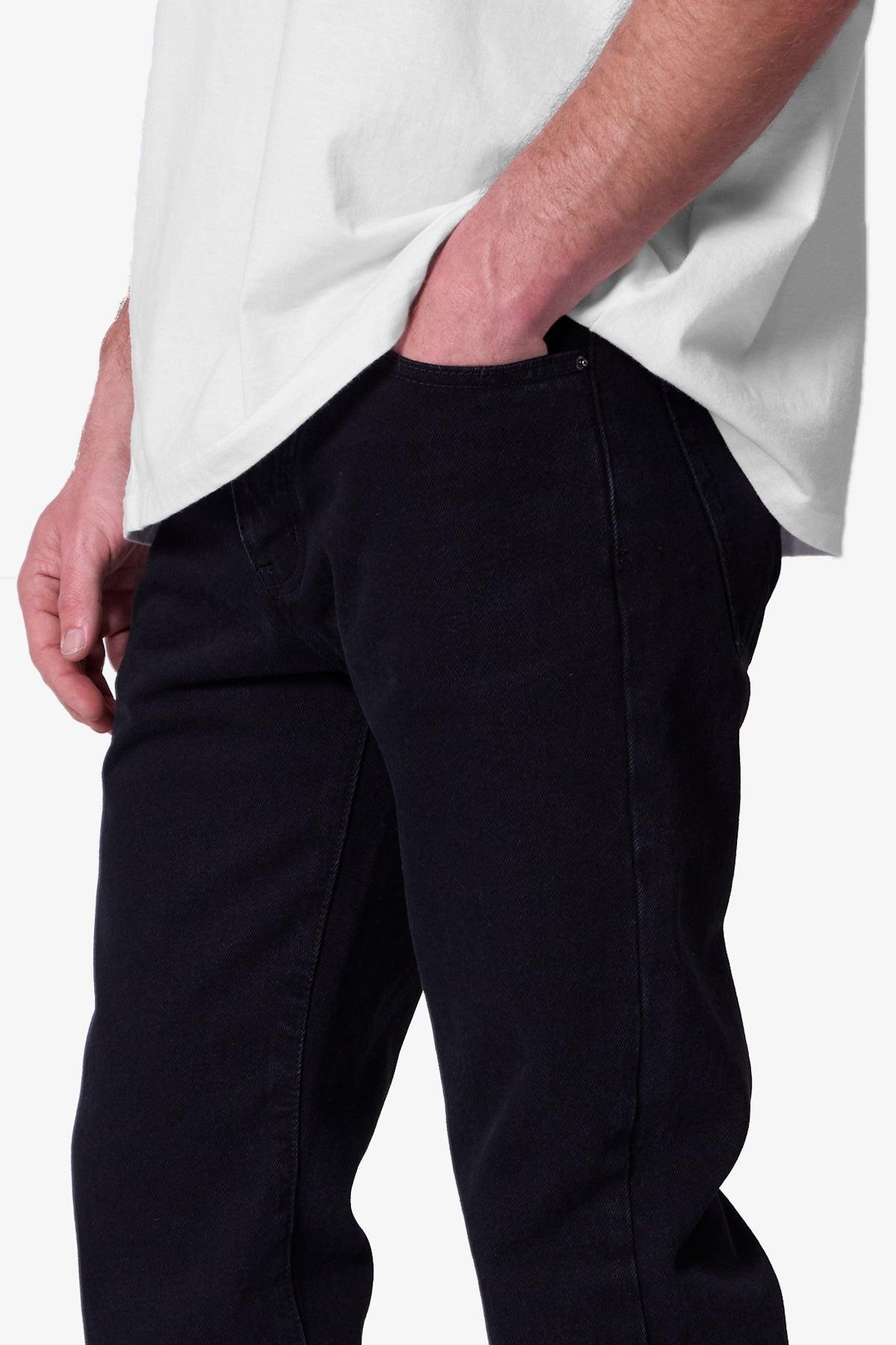 Raw Straight Denim - Rinsed Black Product Image