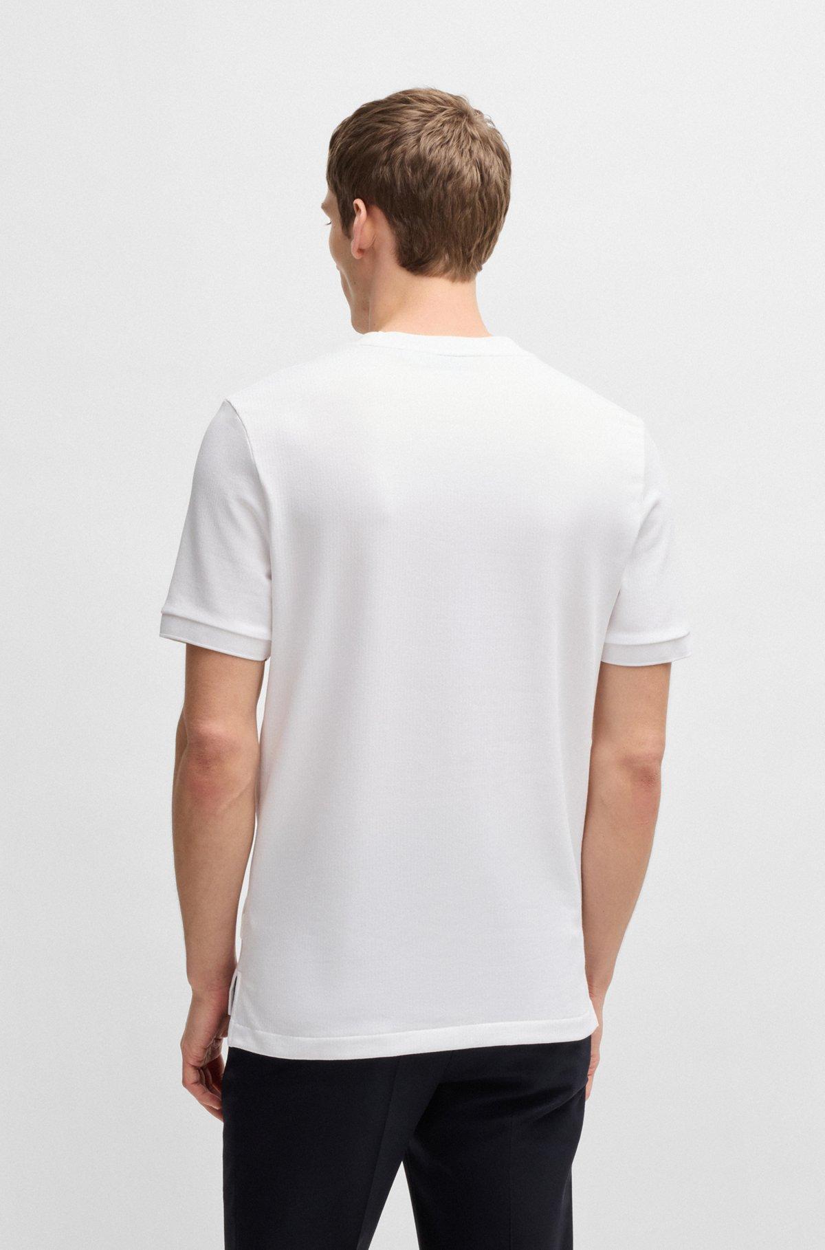 Regular-fit T-shirt in seersucker fabric Product Image