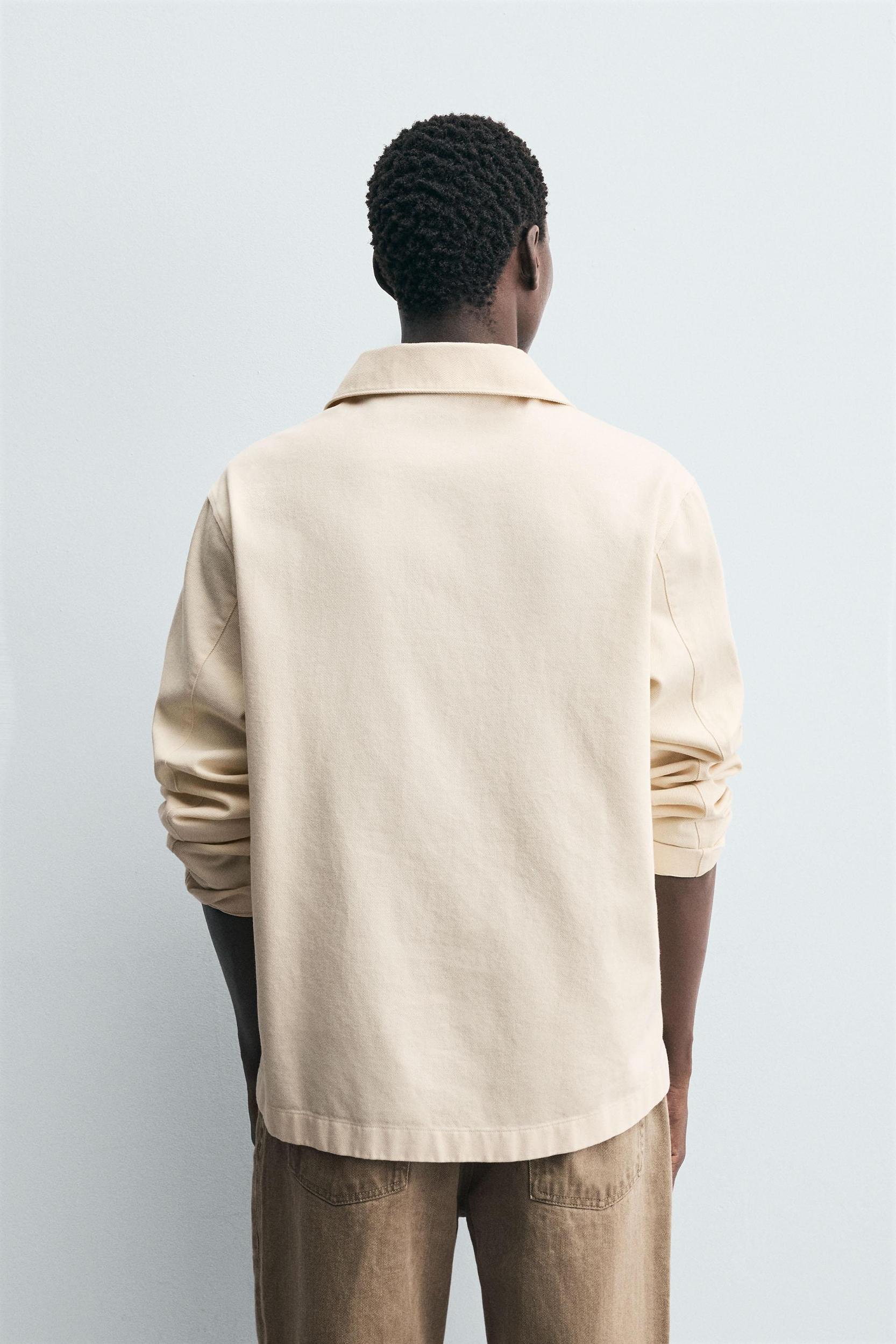 WASHED TEXTURED OVERSHIRT Product Image