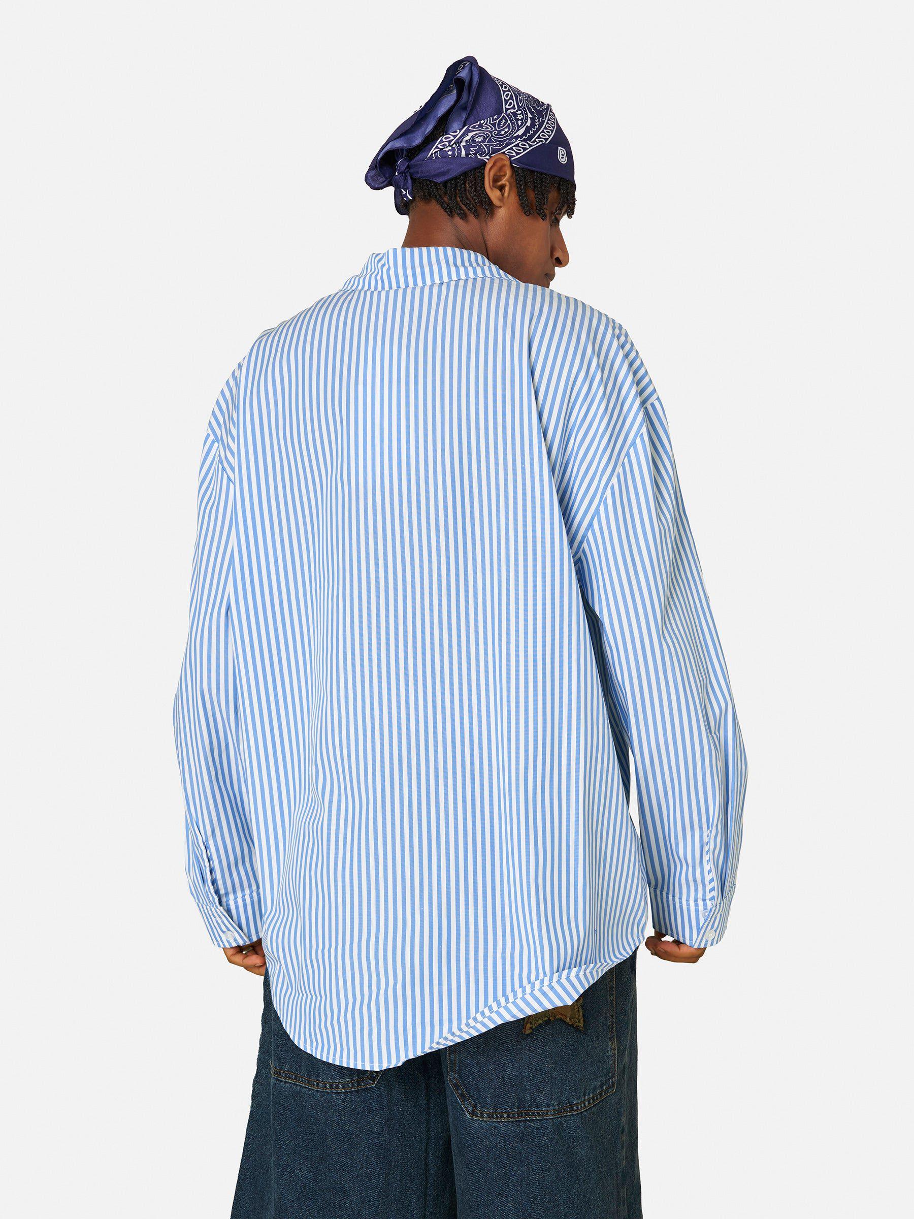 Aelfric Eden Necktie Graphic Stripe Long Sleeve Shirt Product Image