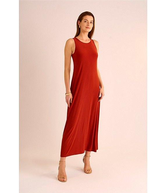 Vince Camuto Sleeveless Keyhole Back Crew Neck A-Line Maxi Dress Product Image
