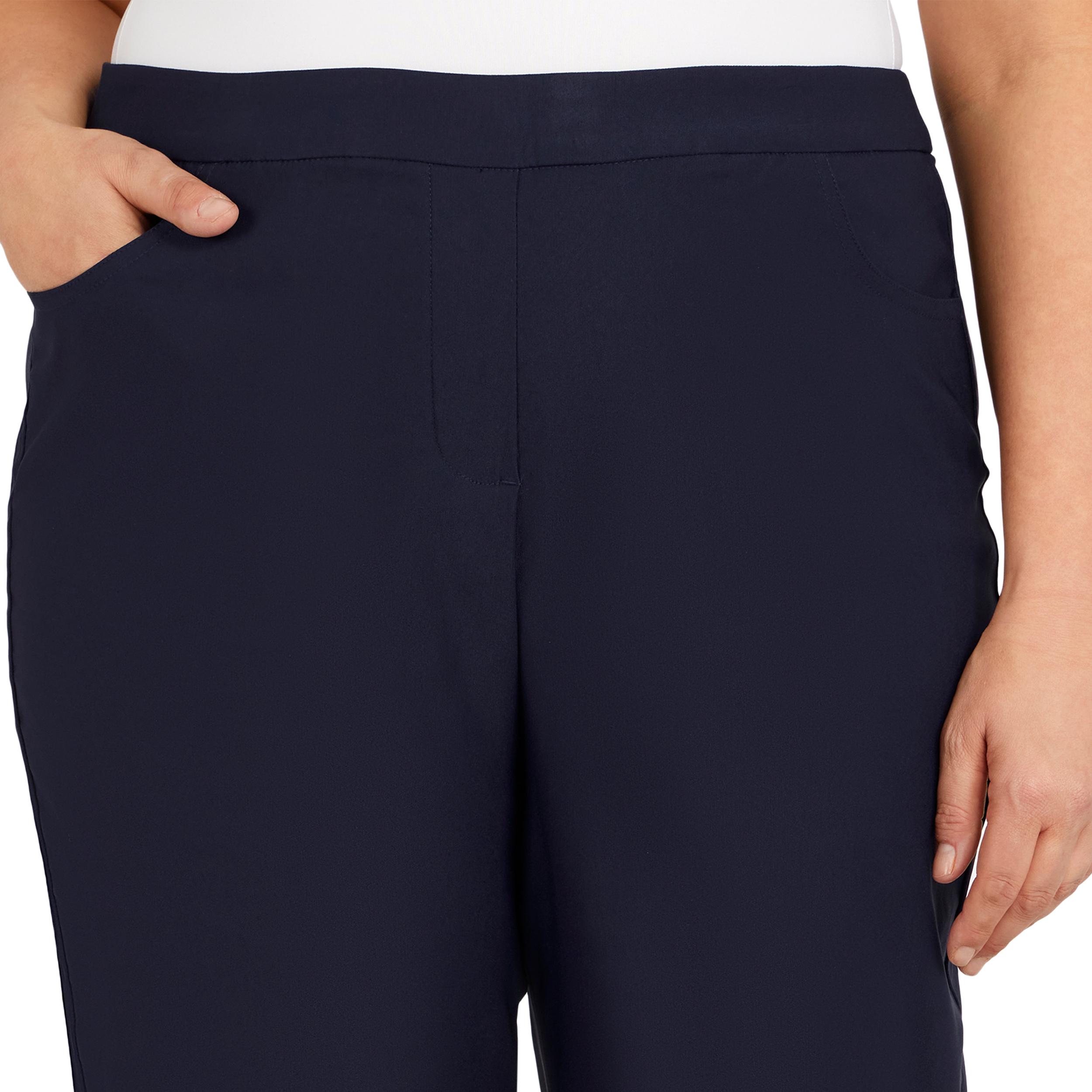Alfred Dunner Plus Classic Allure Fit Proportioned Pant with Elastic Comfort Waistband Short Length Product Image