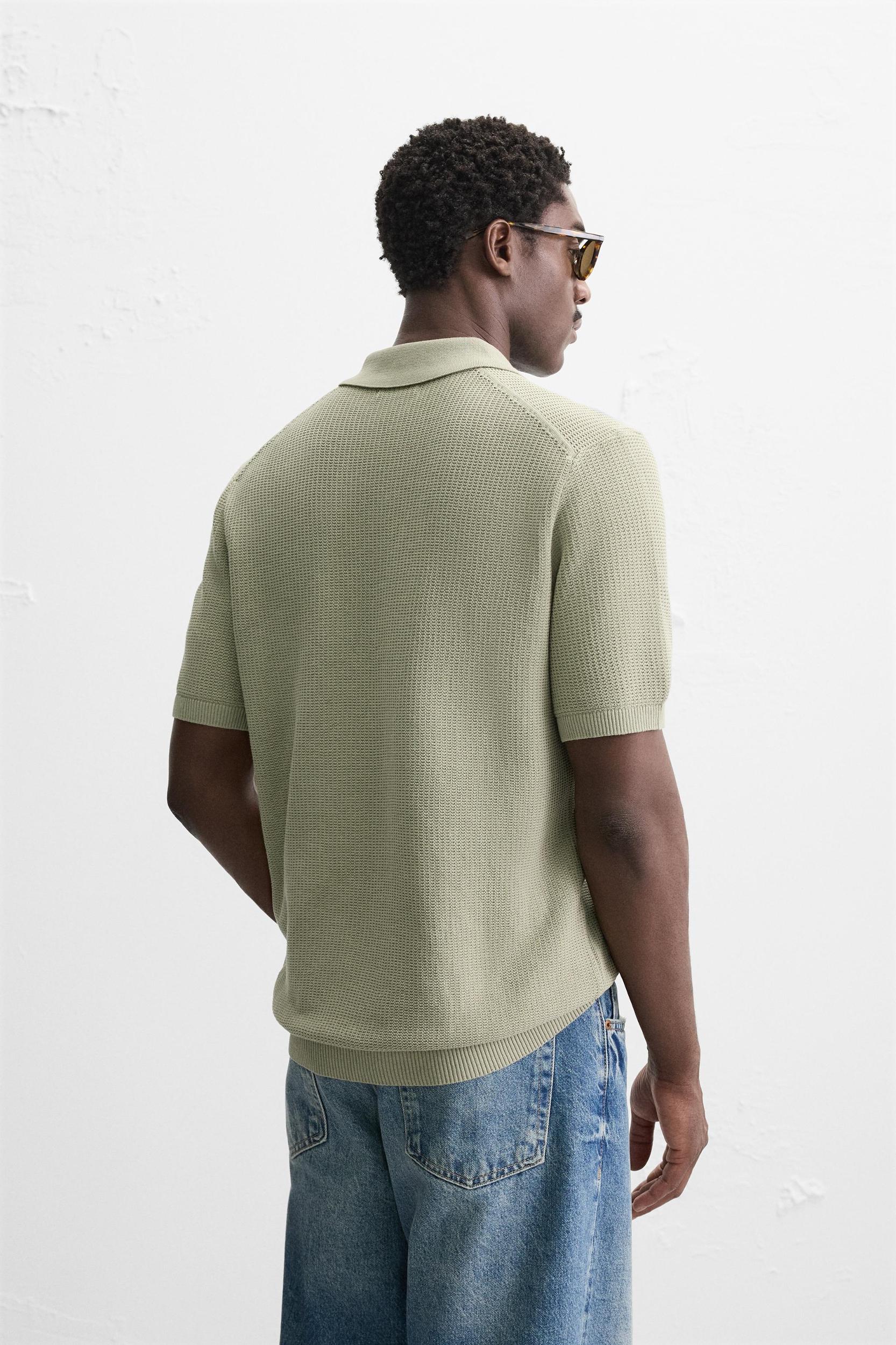 TEXTURED KNIT POLO SHIRT Product Image