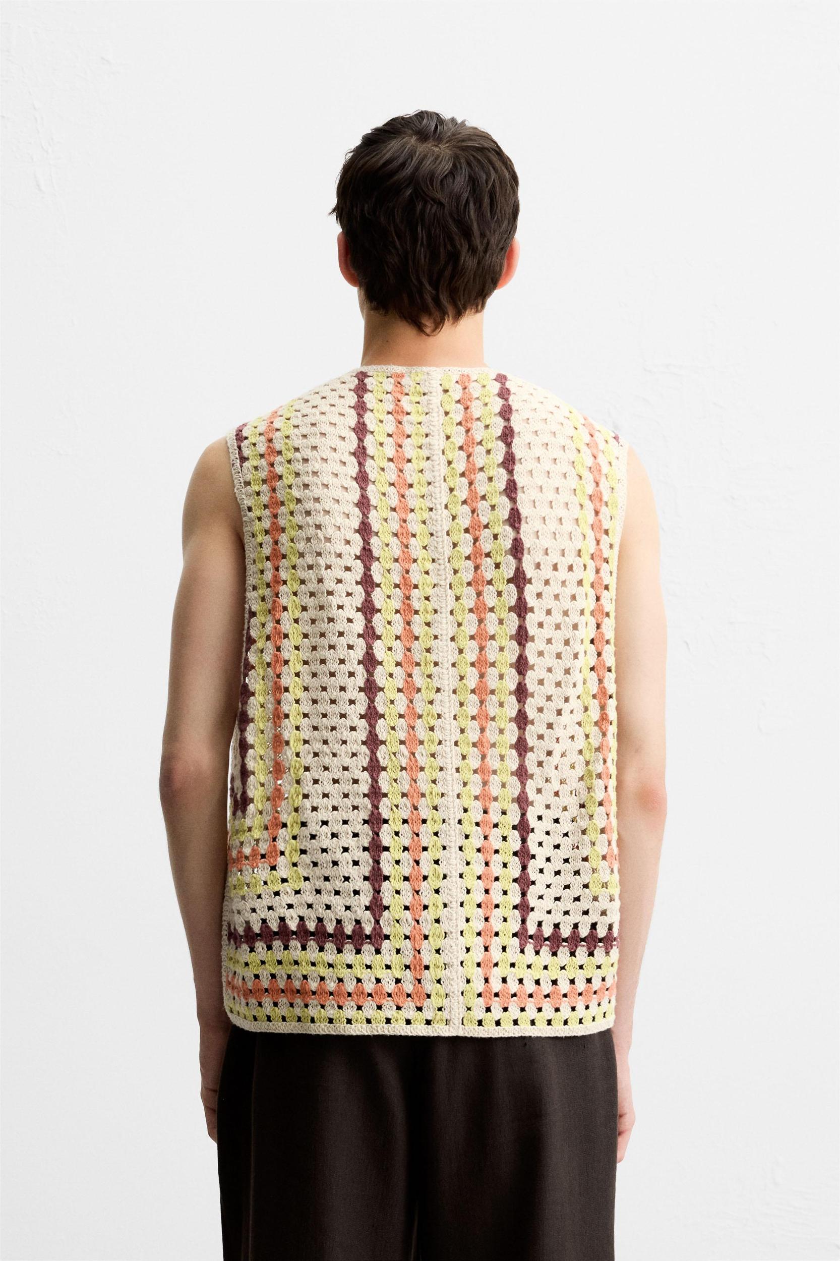 CROCHET TEXTURED VEST Product Image