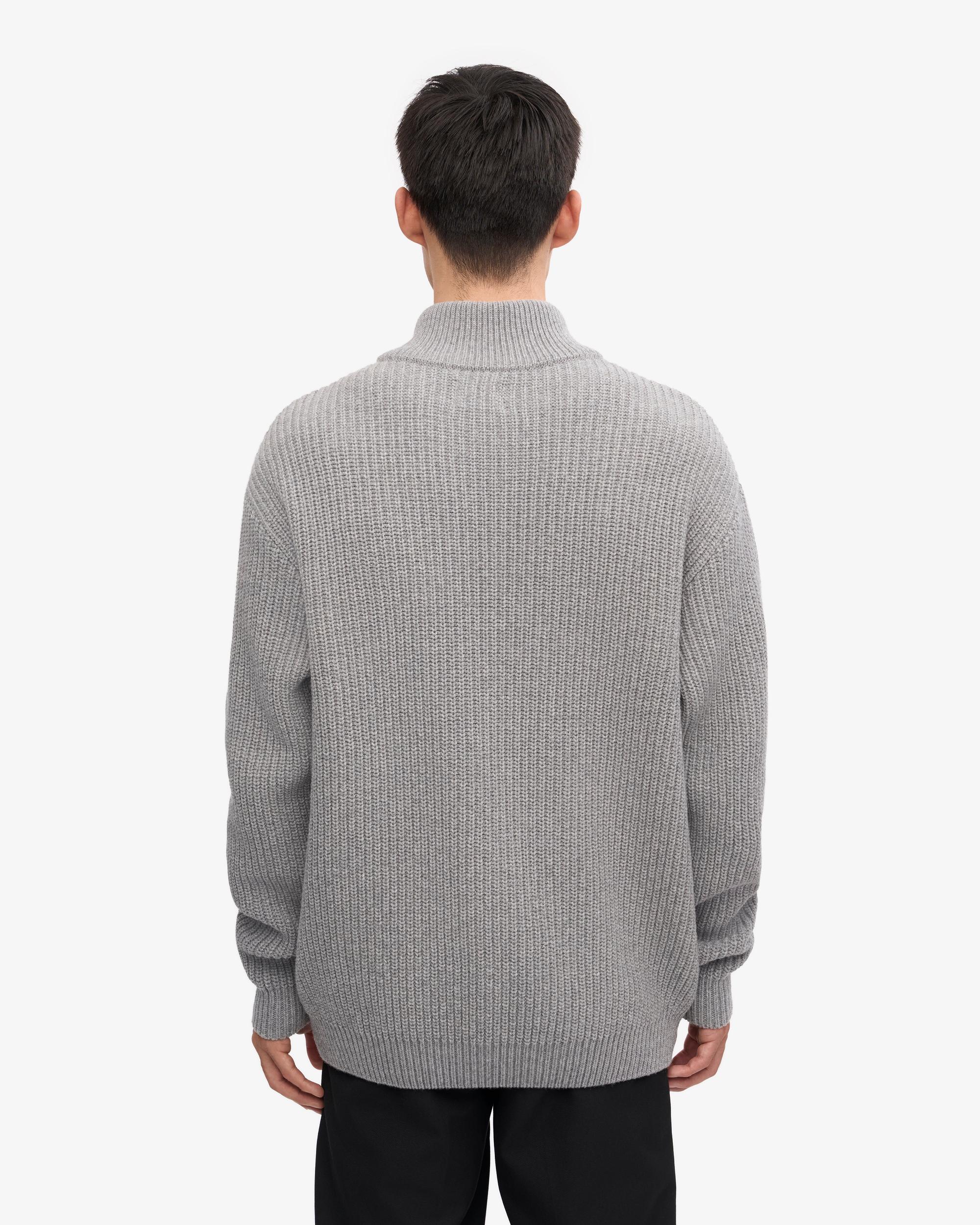 Merino Quarter Zip - Heather Grey Product Image