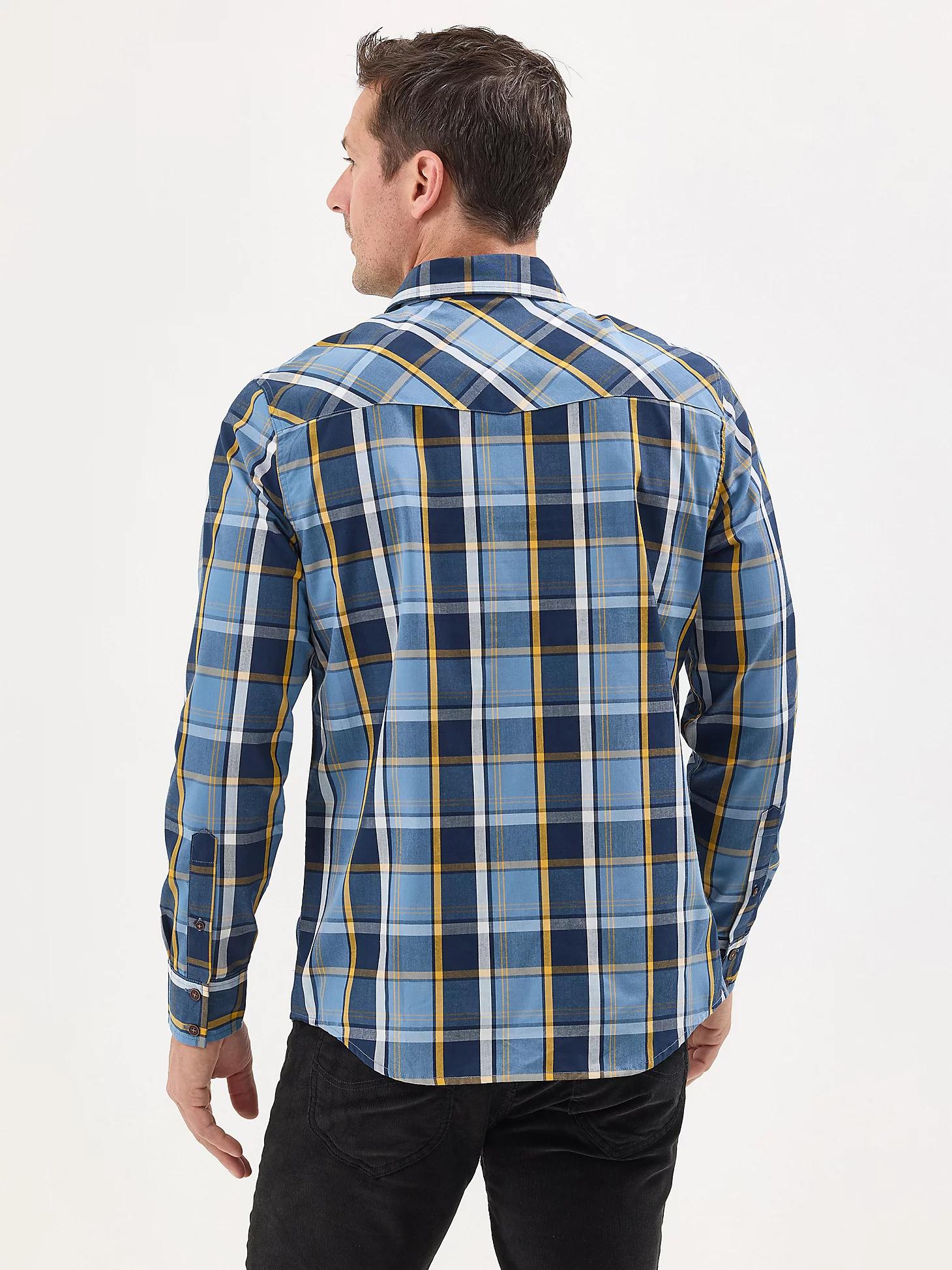 Men's Western Stretch Poplin Button Down Shirt | Men's Tops & Tees | Lee® Product Image