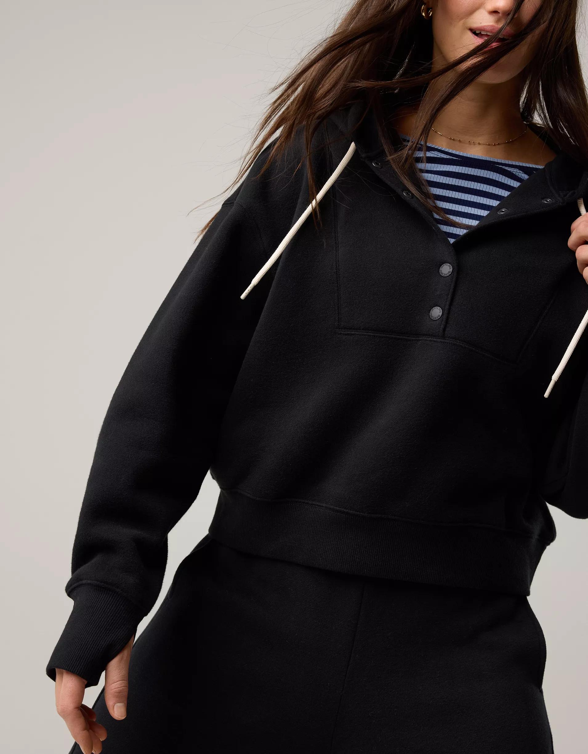 OFFLINE By Aerie Cloud Fleece Snap Front Hoodie Product Image