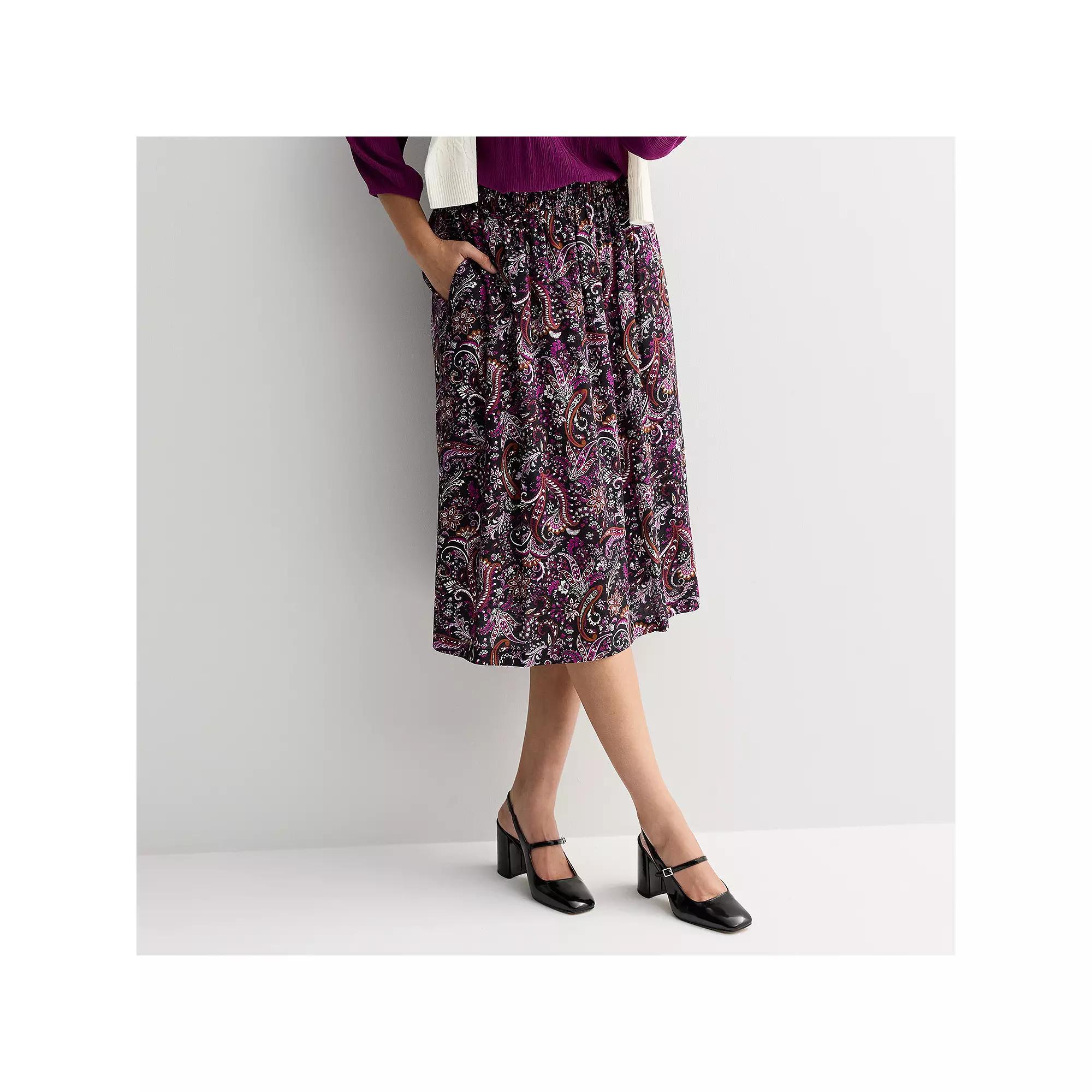 Women's Croft & Barrow® Elastic Waist Midi Skirt,  Product Image