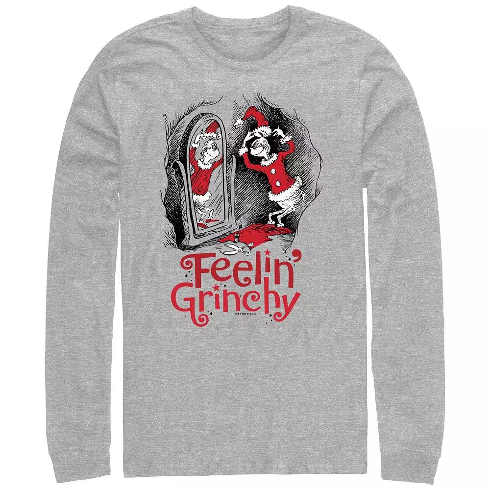 Big & Tall Dr. Seuss Feeling Grinchy Long Sleeve Graphic Tee, Men's,  Product Image