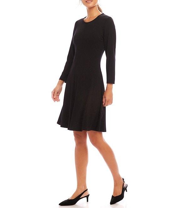 Karen Kane Scoop Neck 3/4 Sleeve Fit & Flare Dress Product Image