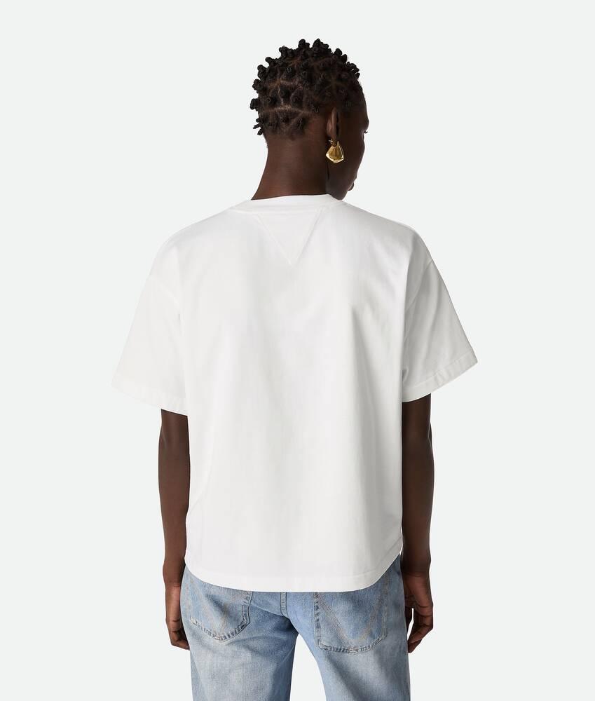 Women's Cotton Printed Jersey T-Shirt in White Product Image