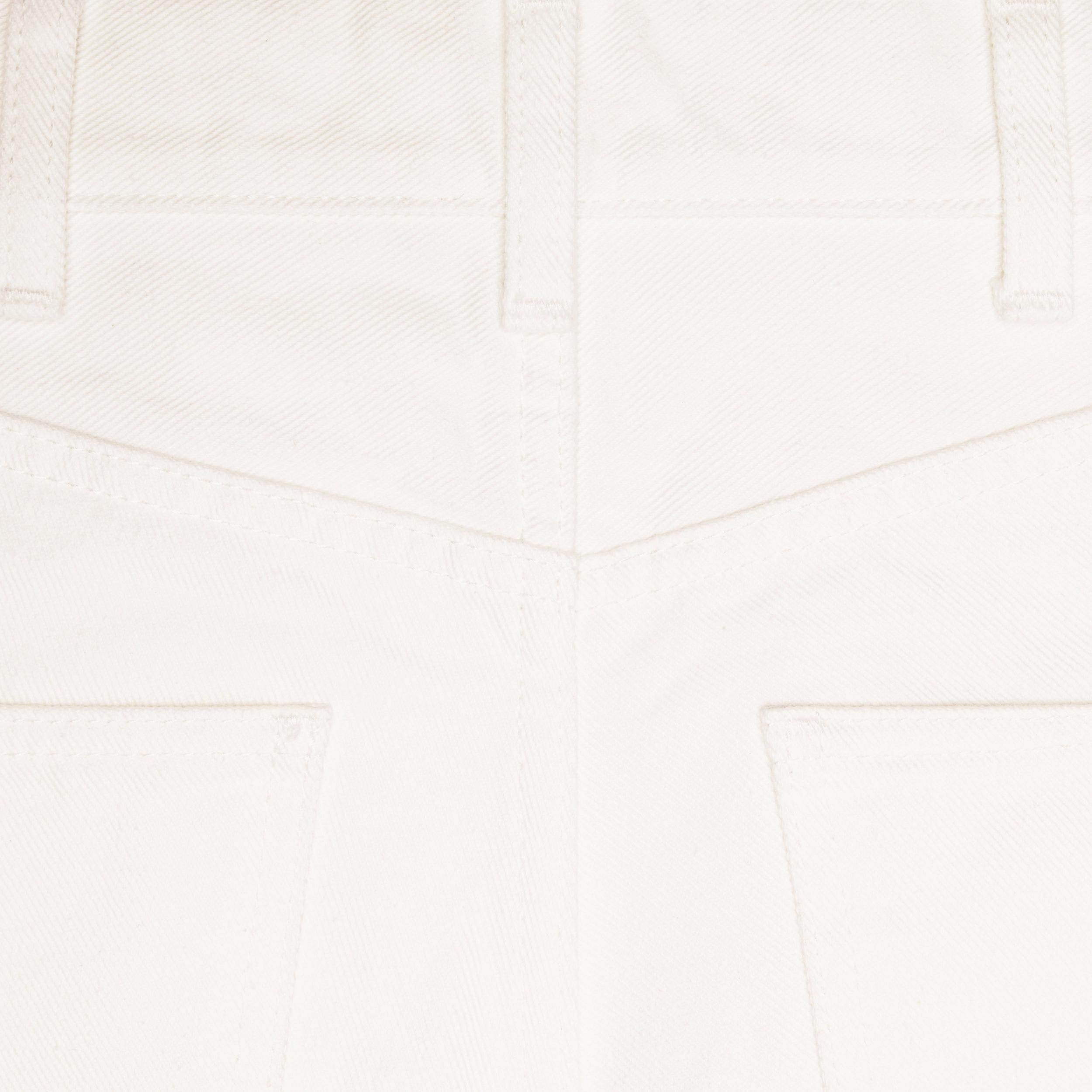 Jane flared jeans in optic white wash denim Product Image