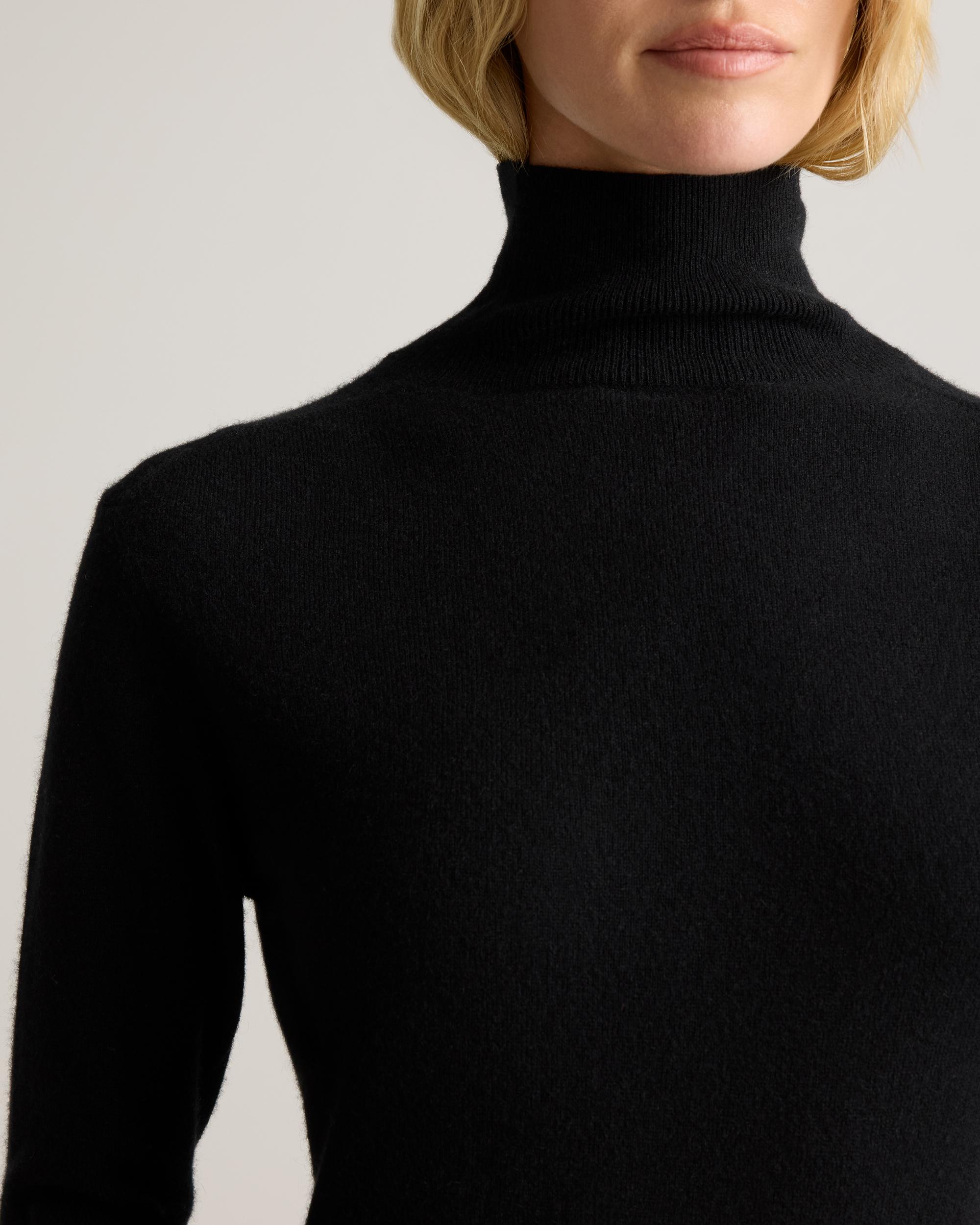 Quince | Women's Mongolian Cashmere Turtleneck Midi Sweater Dress Size XS Product Image