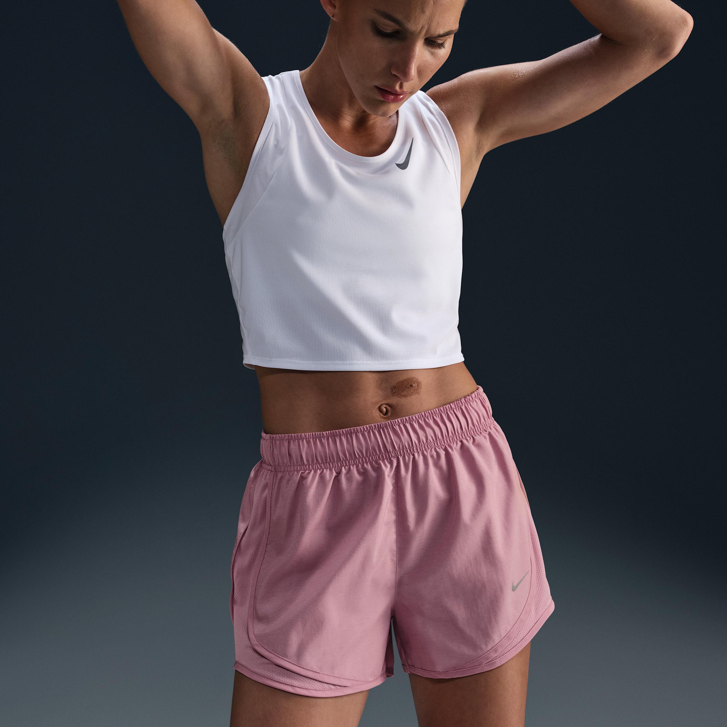 Nike Womens Tempo Dri-FIT Mid-Rise Brief-Lined Running Shorts | HM6096-017 Product Image