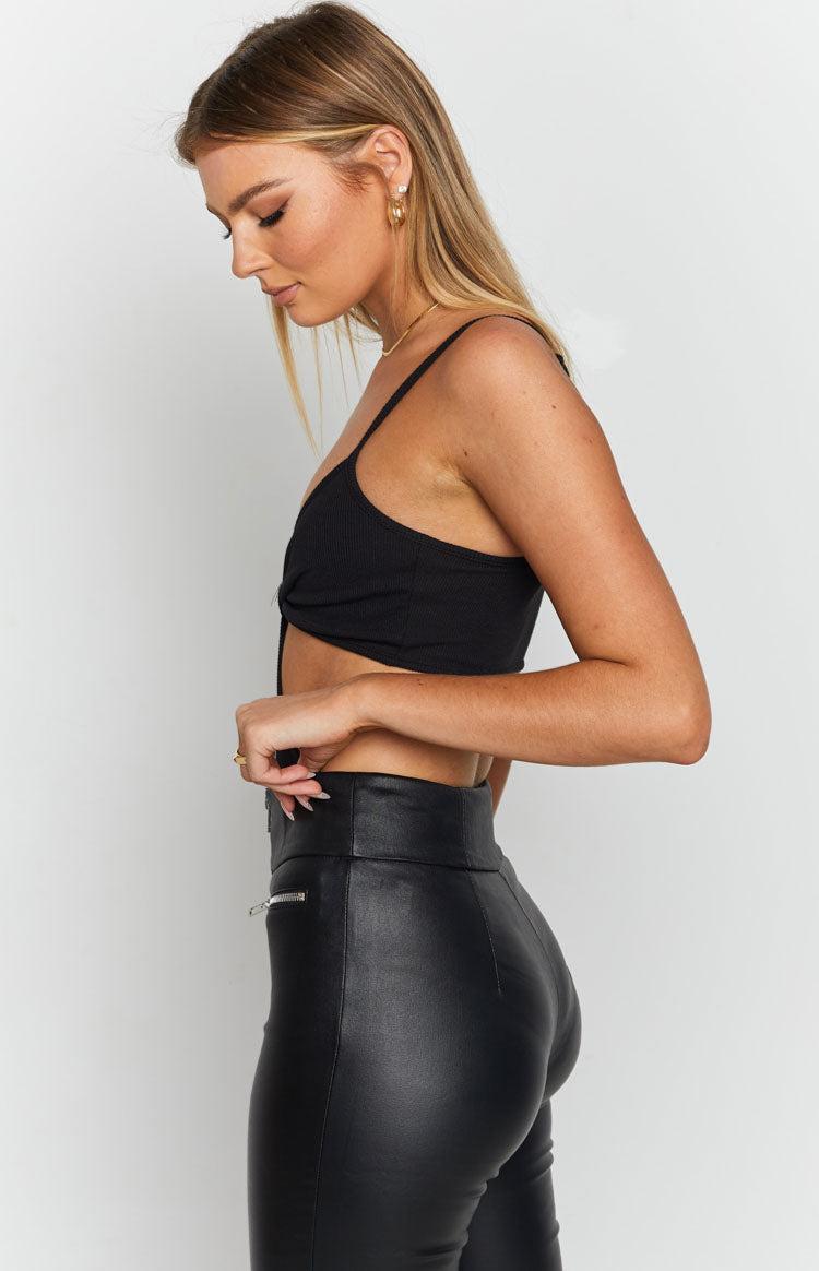 Lille Side Cut Out Knit Bodysuit Black Product Image