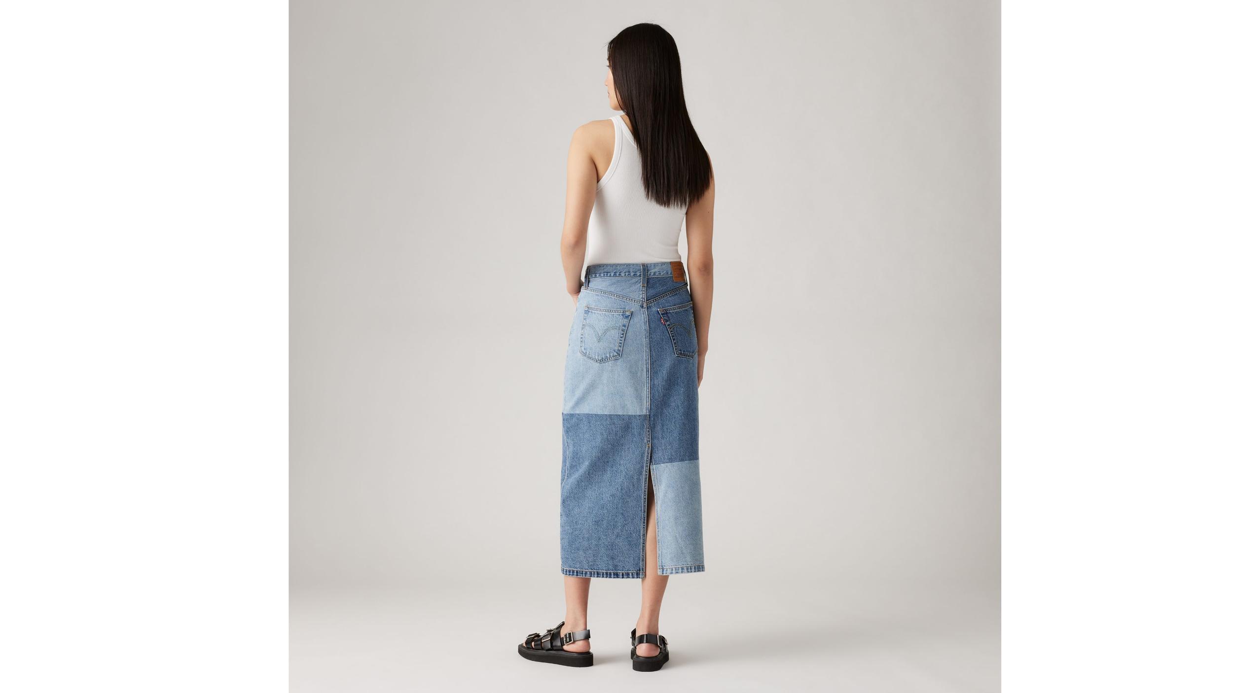 Button Midi Skirt Product Image