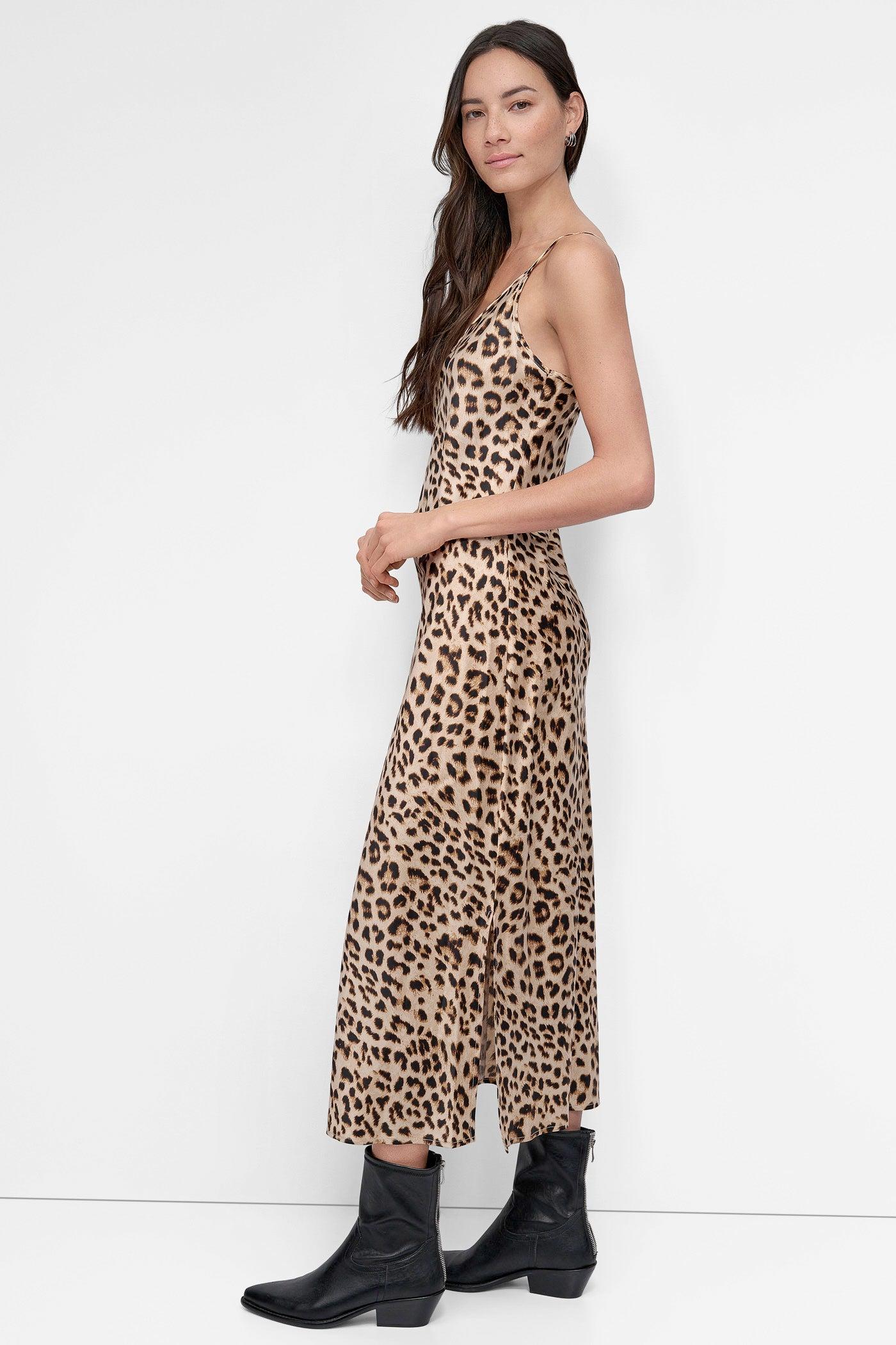 HIGH-SPLIT MIDI SLIP DRESS Product Image