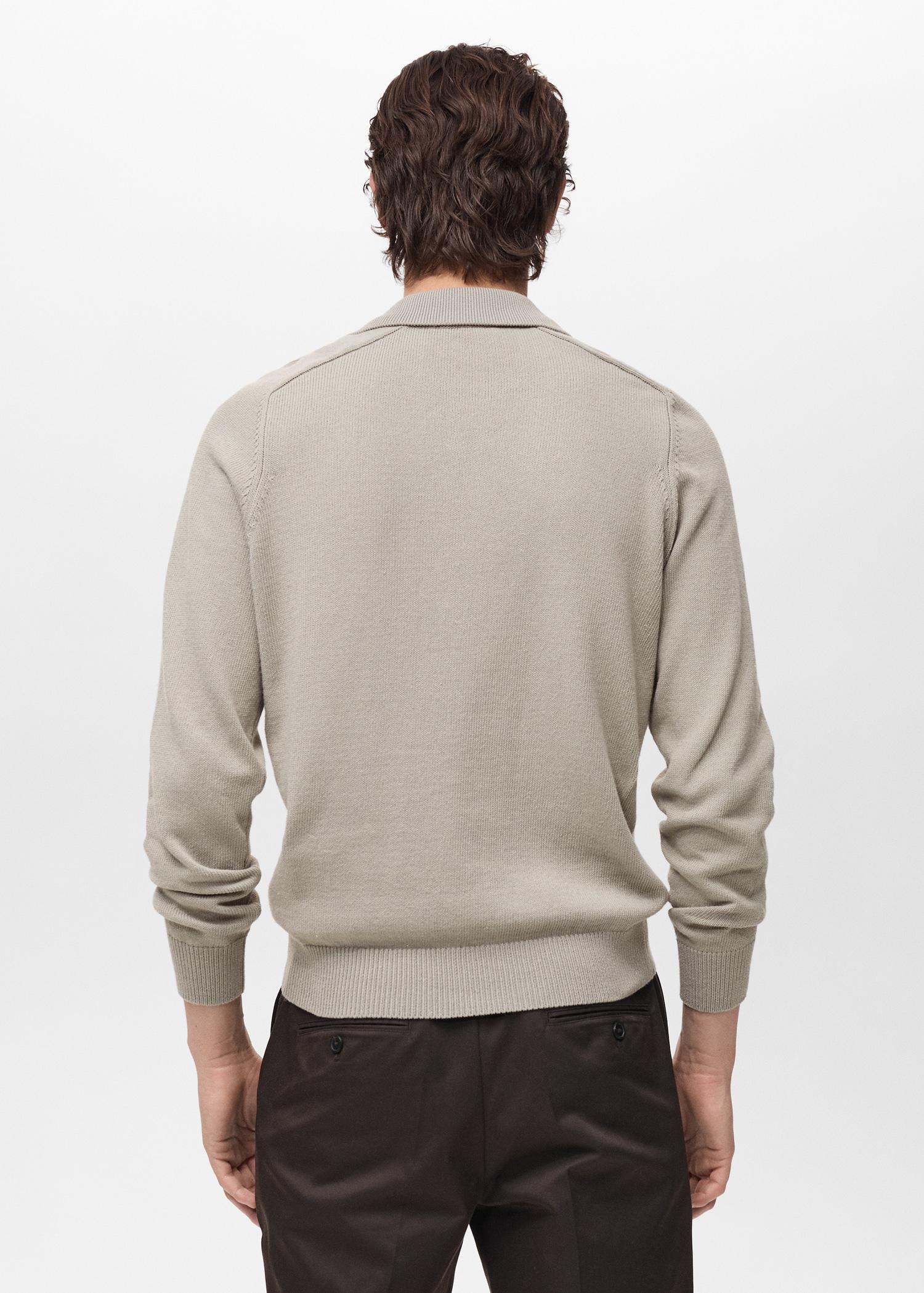 Cotton knitted polo shirt - Men | MANGO USA Product Image