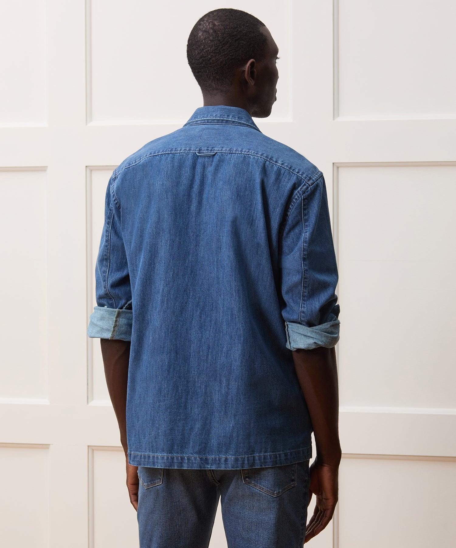 Denim Camp Collar Overshirt Product Image