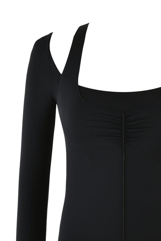 NERINA LONG SLEEVE TOP - BLACK Product Image