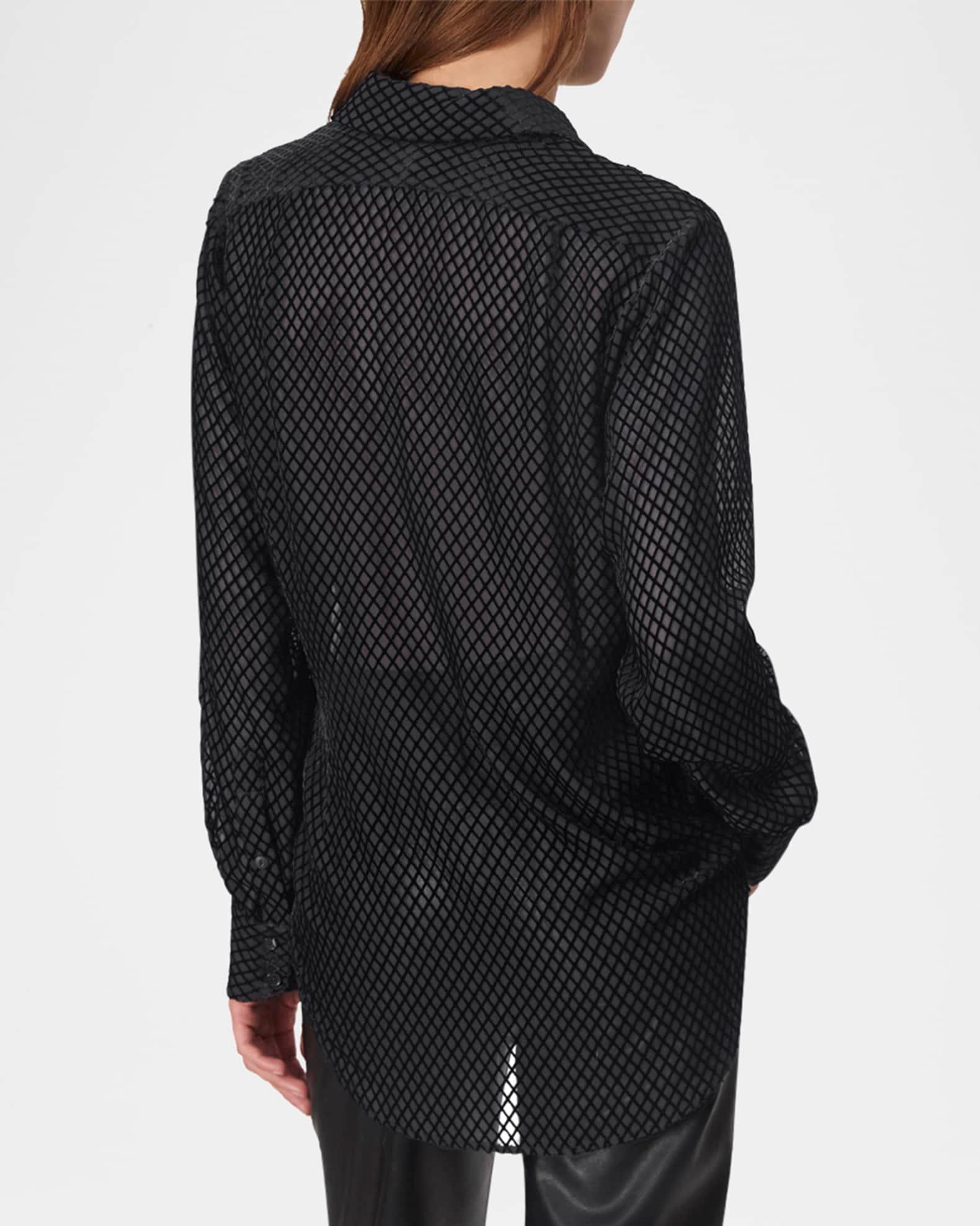 Lila Long-Sleeve Burnout Shirt Product Image