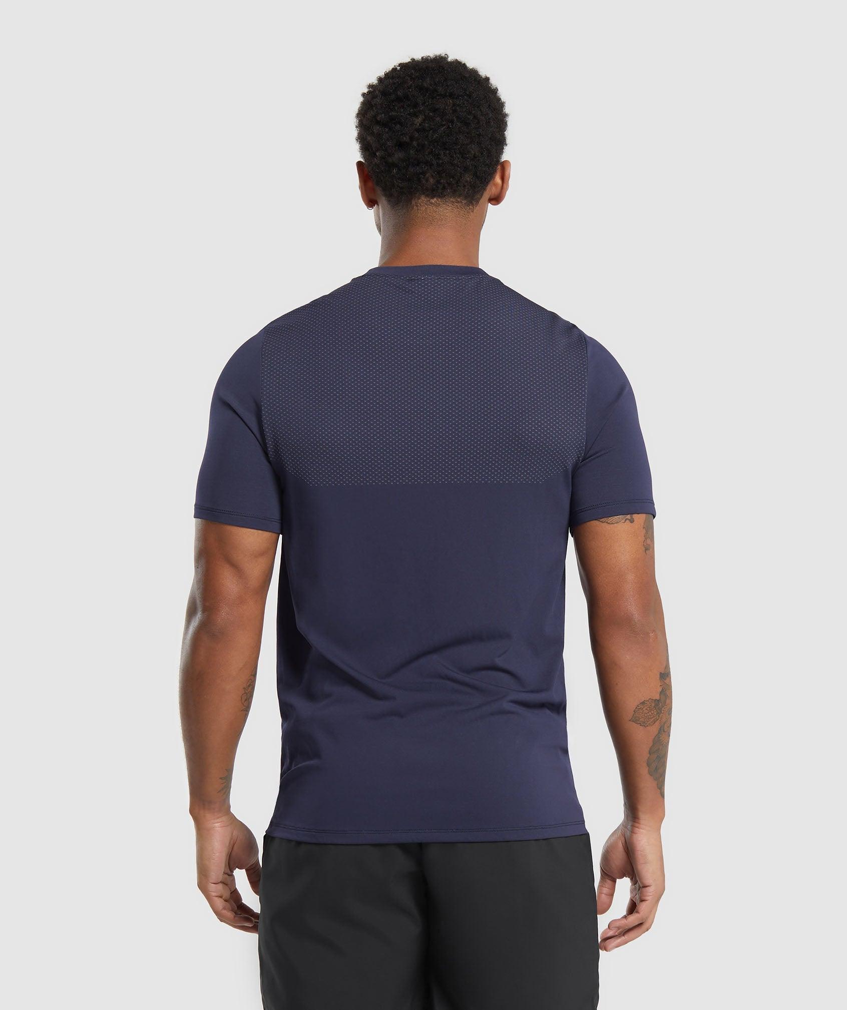 Gymshark Vital Seamless T-Shirt - Navy/Light Grey Male Product Image